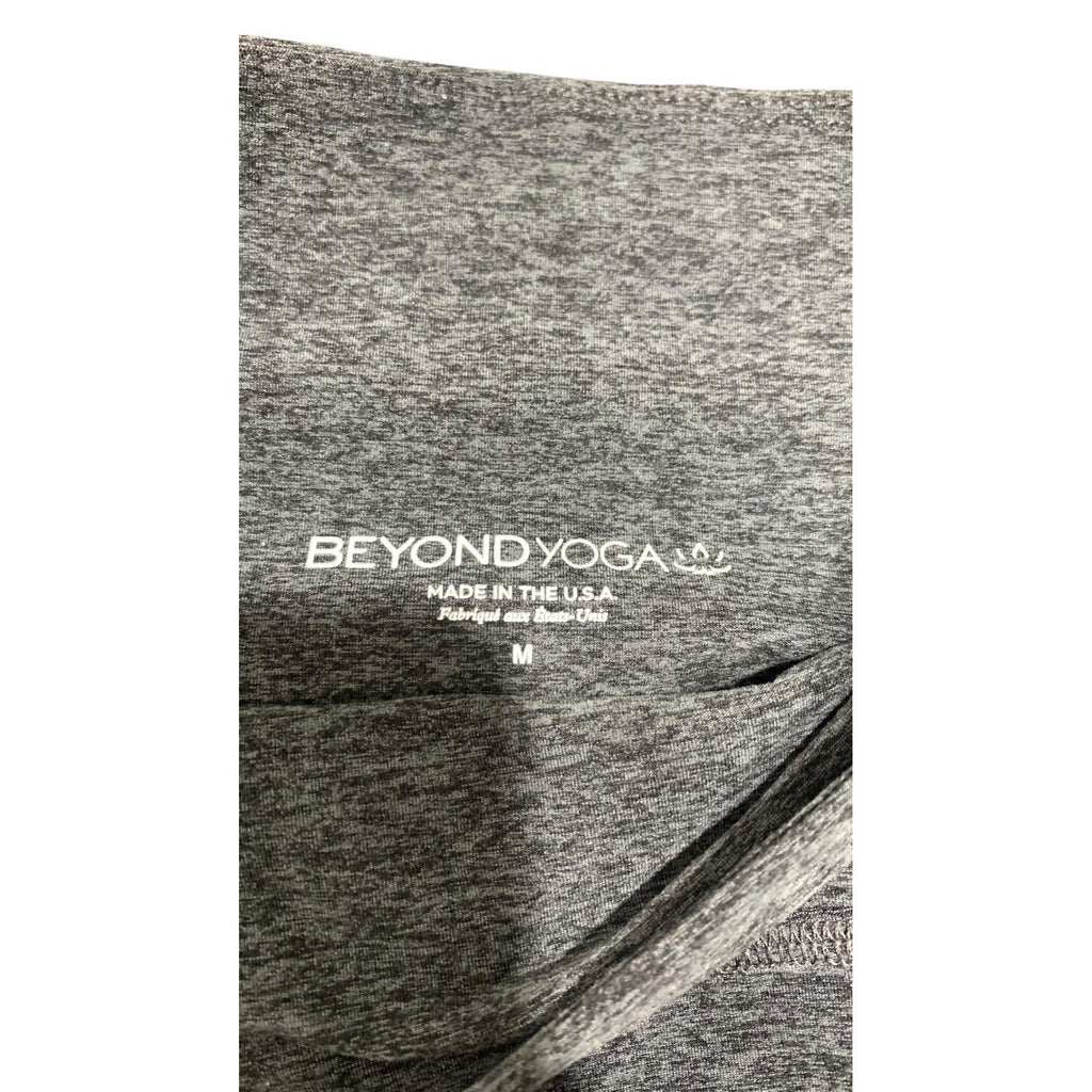 Beyond Yoga Womens High Waisted Space Dye Cropped Leggings Charcoal Gray Size M