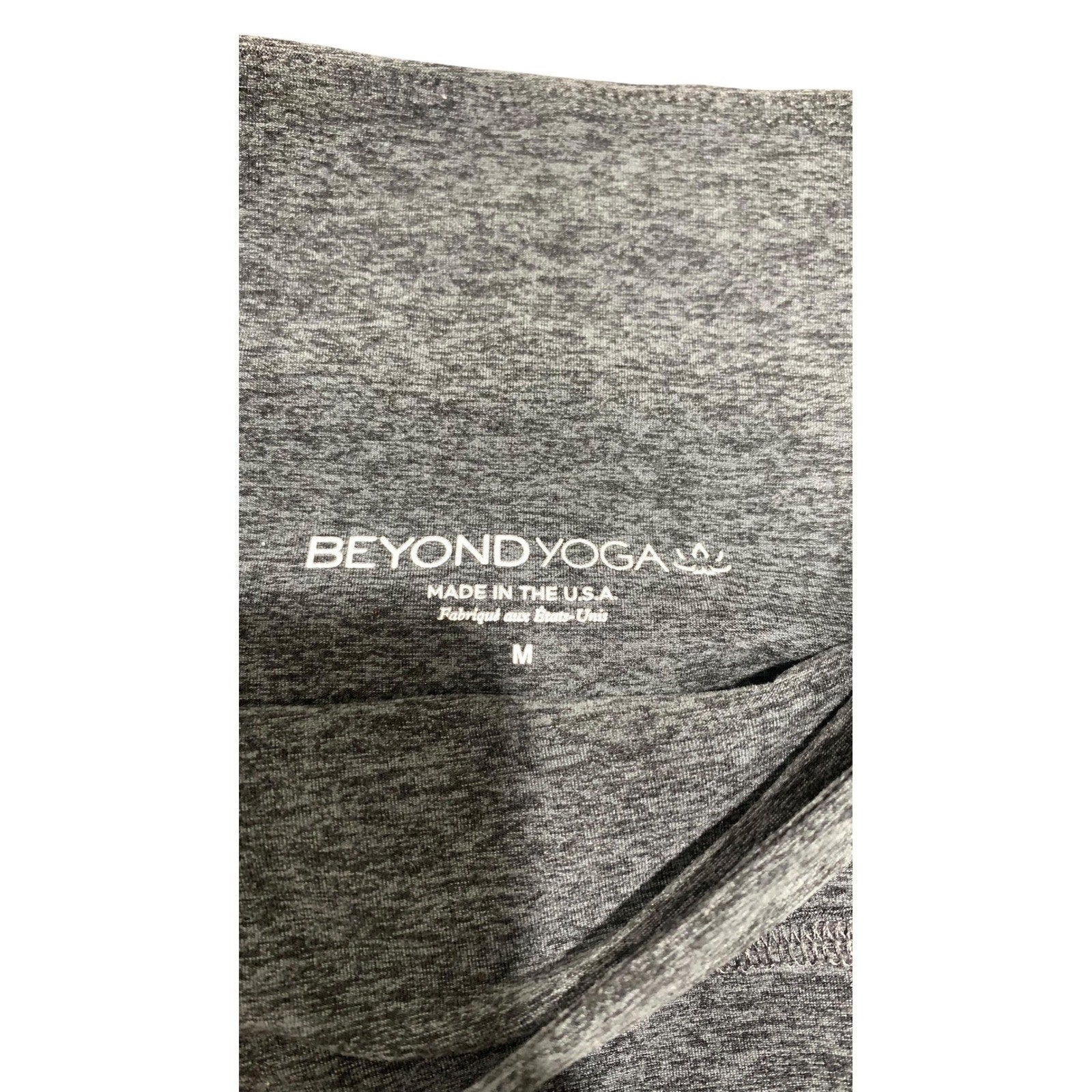 Beyond Yoga Womens High Waisted Space Dye Cropped Leggings Charcoal Gray Size M