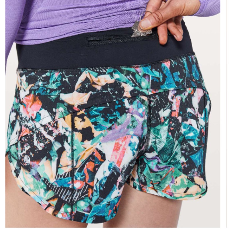 Lululemon Speed Up Short *2.5" Color Crush Multi / Black