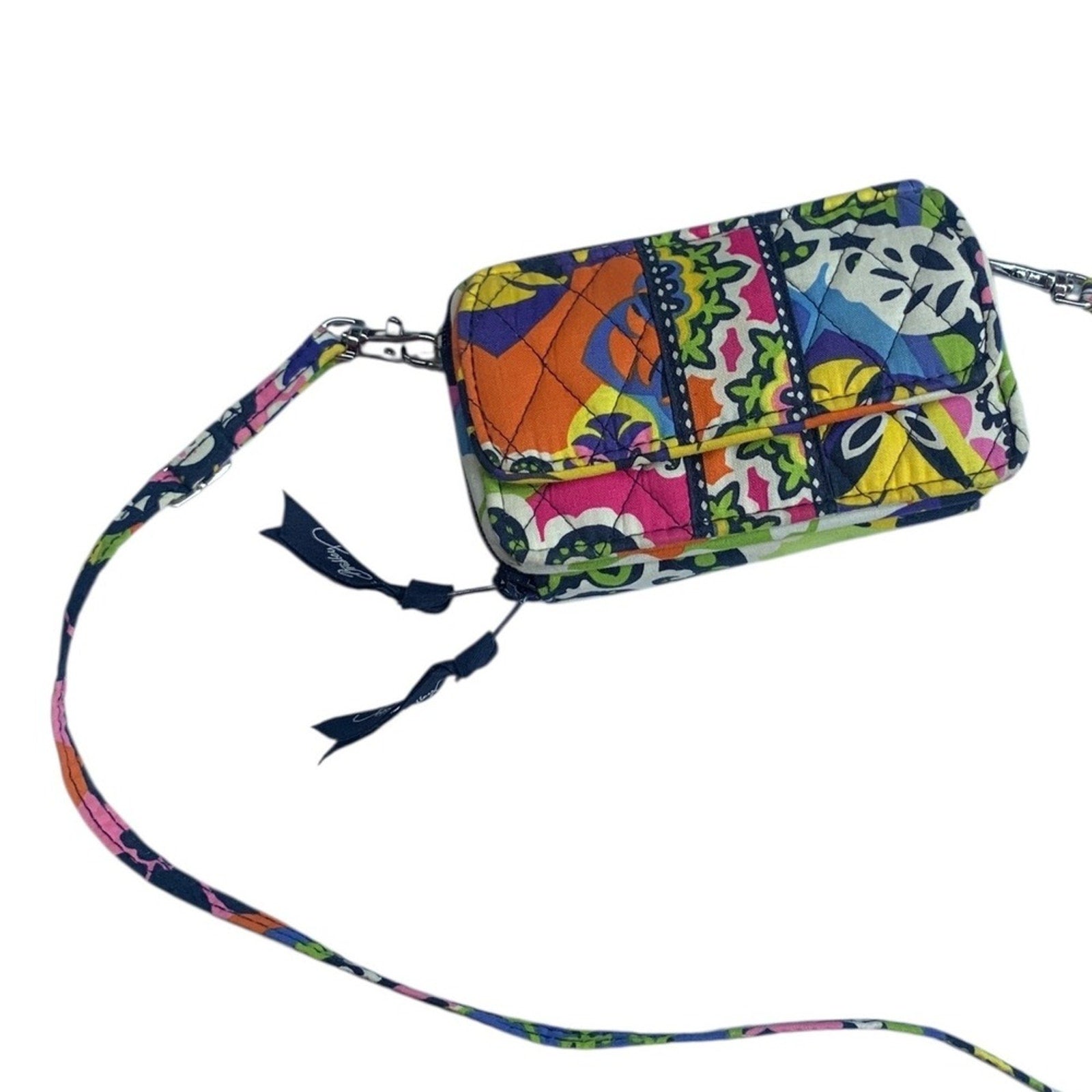 Vera Bradley Wristlet Wallet Zip Around Travel Card Holder Organizer Multi Color