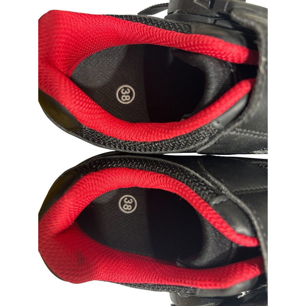 Peloton Cycling Shoes Black White Red EU 38 Look Delta Cleats Indoor Spin Bike