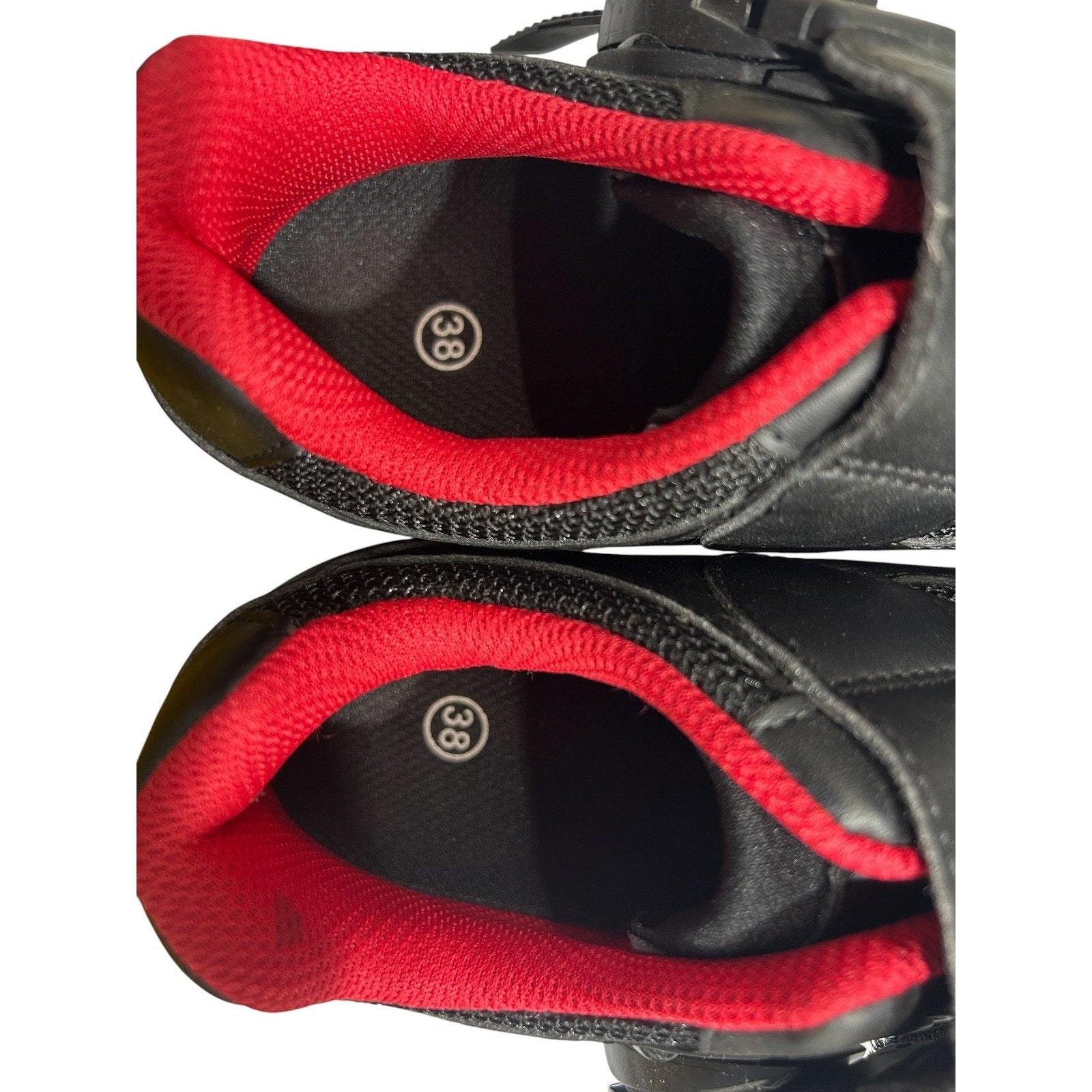 Peloton Cycling Shoes Black White Red EU 38 Look Delta Cleats Indoor Spin Bike