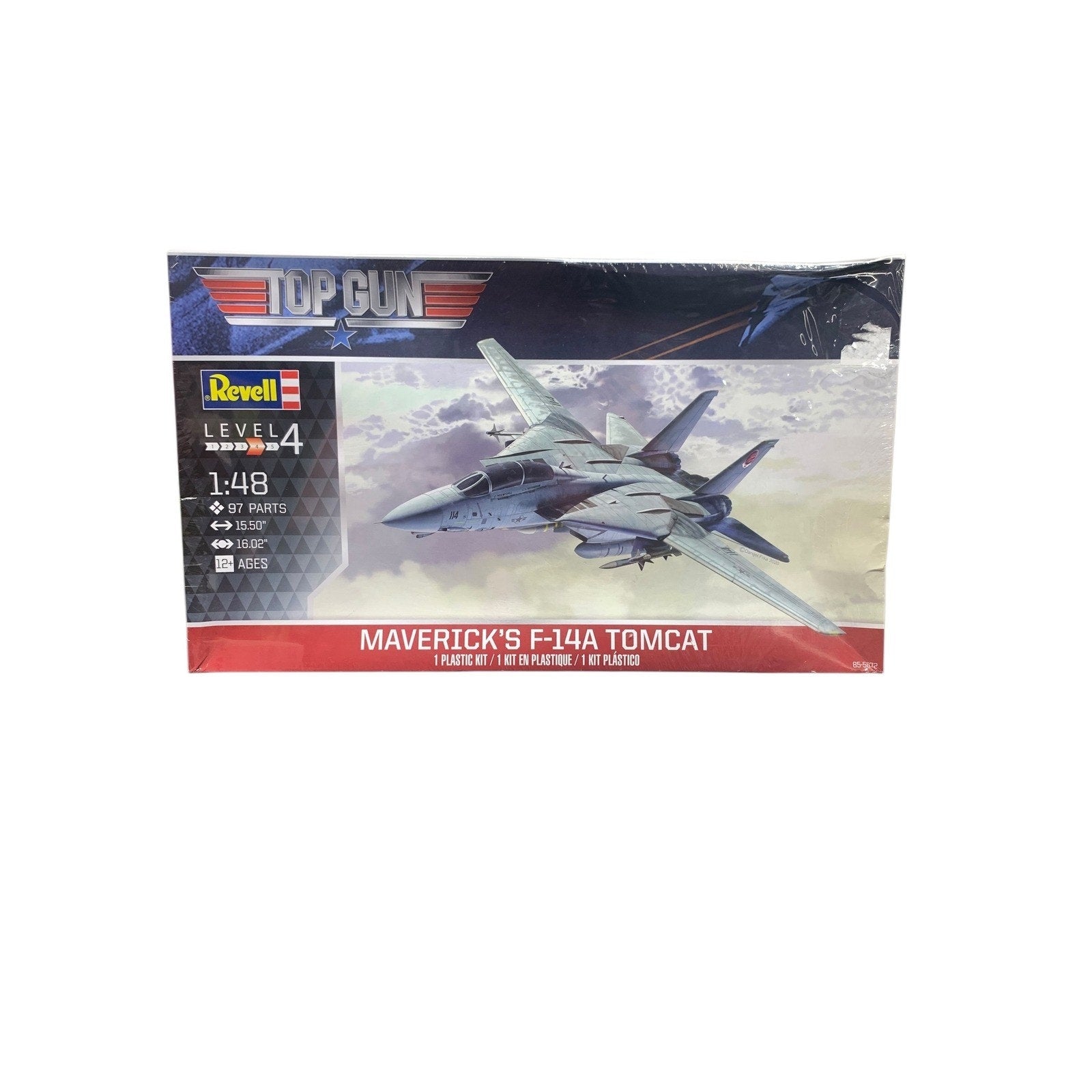 Revell Top Gun Maverick F-14A Tomcat 1:48 Scale Plastic Model Kit 85-5872 LVL 4