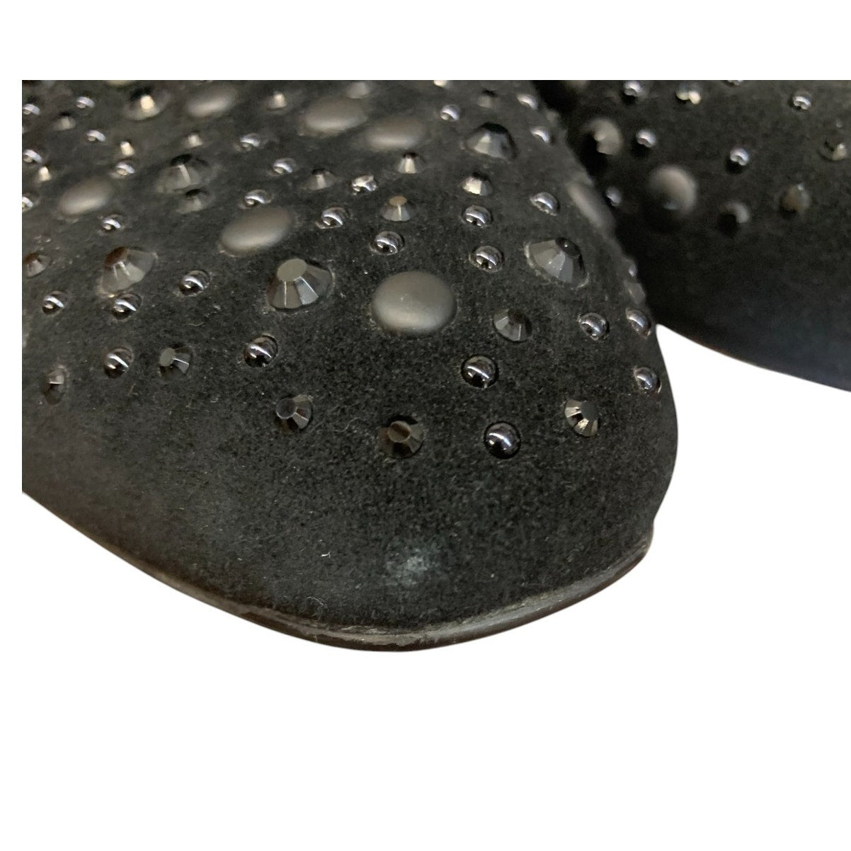 DONALD J PLINER Black Studded Slip on Suede Shoes SZ 7M