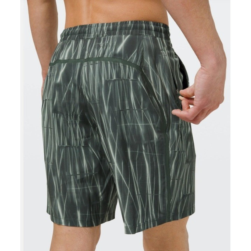 LULULEMON PACE BREAKER SHORT 9" LINED STROBOSCOPIC SMOKED SPRUS Size M active
