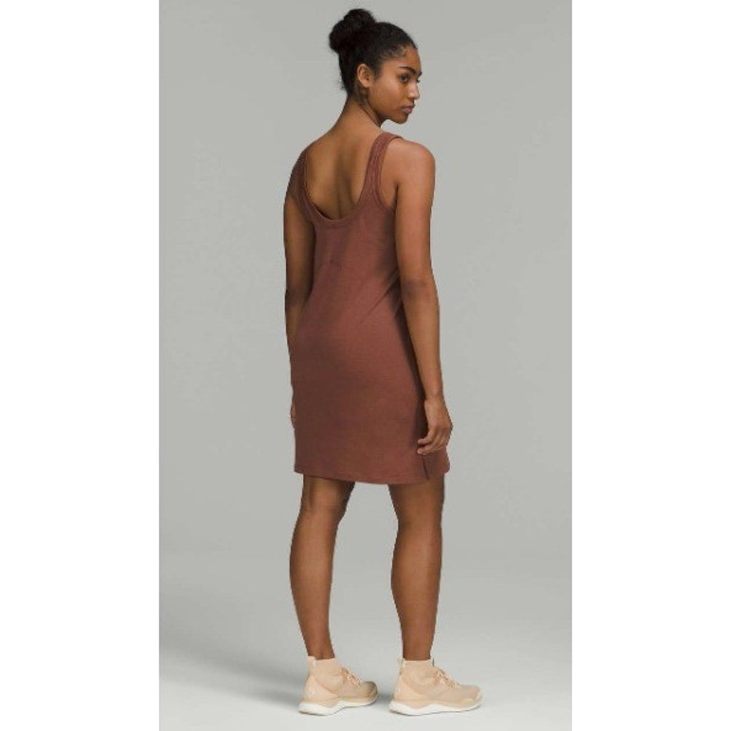 Lululemon Classic-Fit Cotton-Blend Scoop Dress sz 10 Ancient Copper
