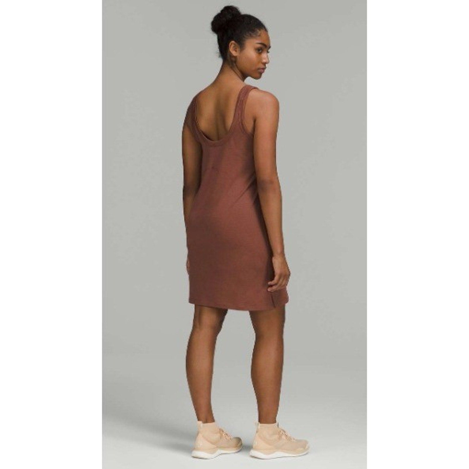 Lululemon Classic-Fit Cotton-Blend Scoop Dress sz 10 Ancient Copper
