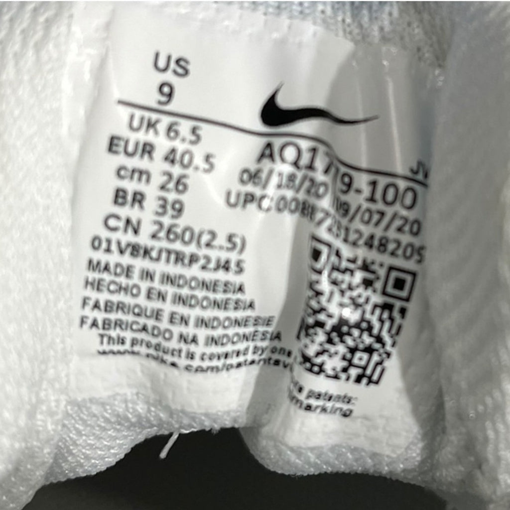 Nike Ebernon Low Women White Sneakers Shoes AQ1779-100 Size 9