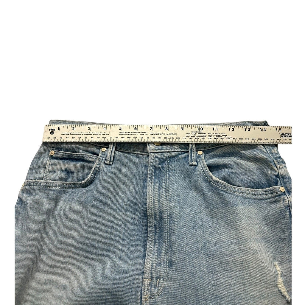 MOTHER High Waisted Tunnel Vision Sneak Jeans Sippin Sweet Tea Light Wash 29