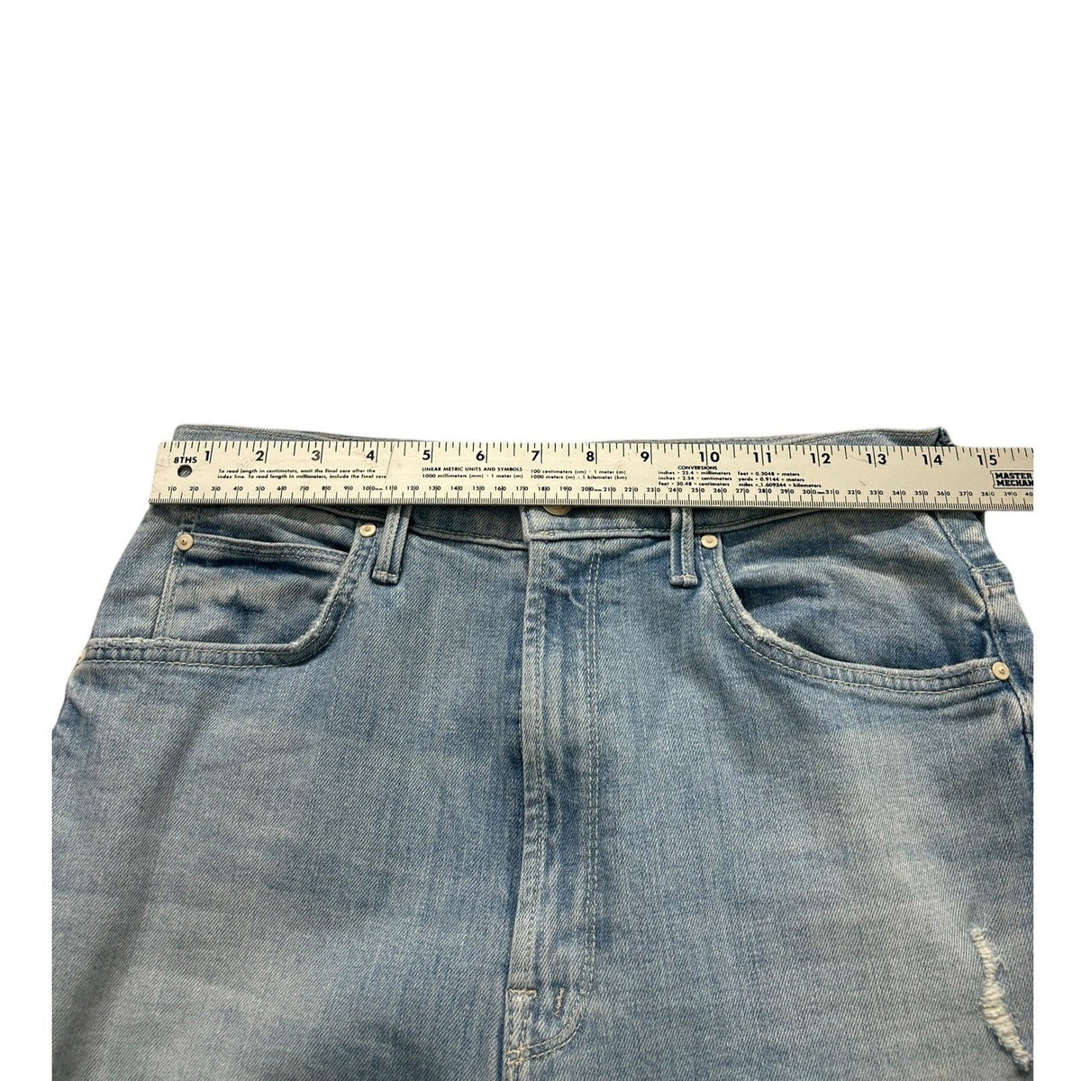 MOTHER High Waisted Tunnel Vision Sneak Jeans Sippin Sweet Tea Light Wash 29