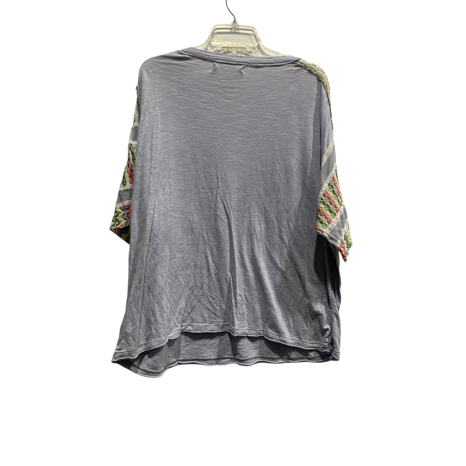 We The Free Free People Wildcats Graphic Tee Grey XS OB985547 embroidered sleeve