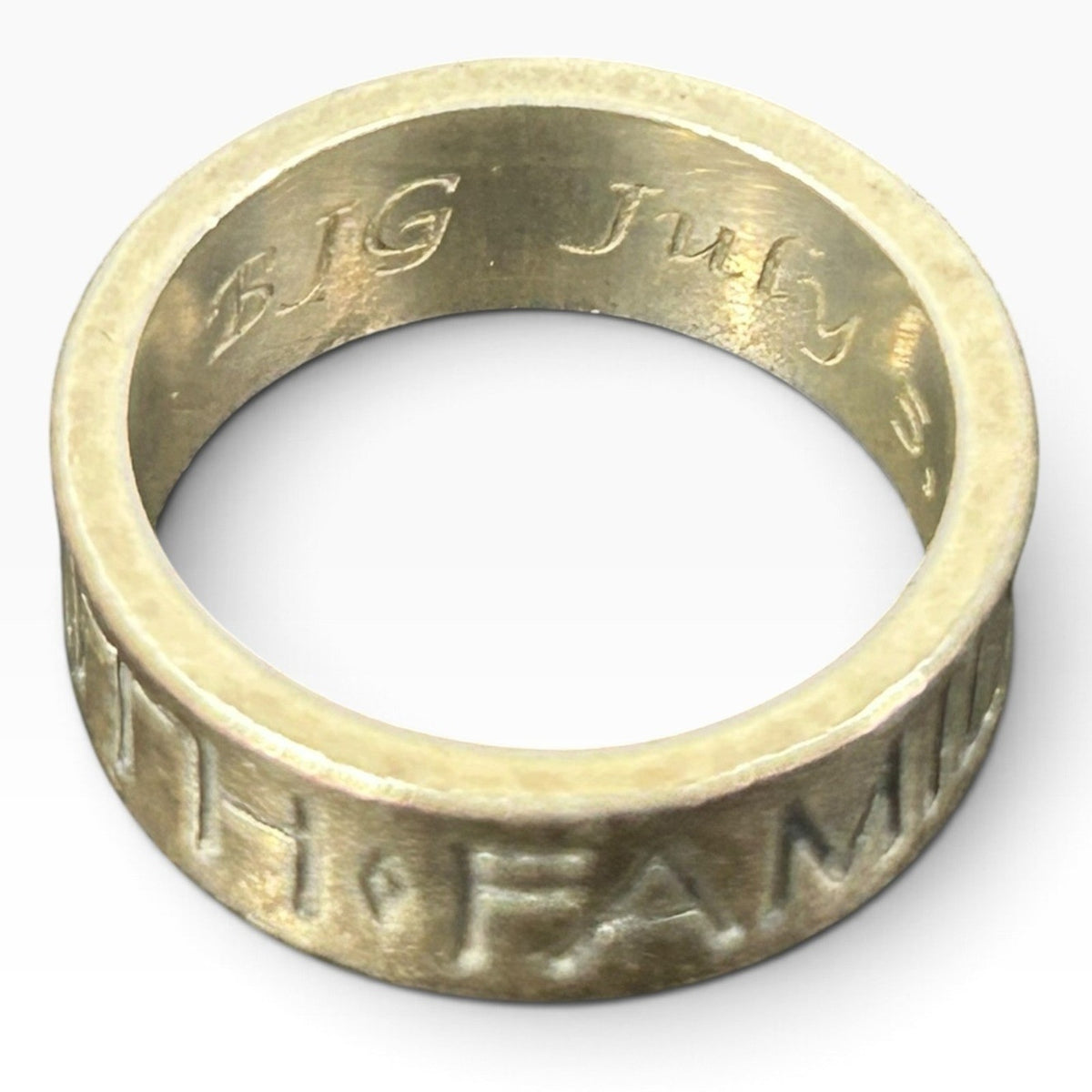 Retired James Avery Friends Family Faith 925 Silver Band Ring Size 6 Weight 6.3g
