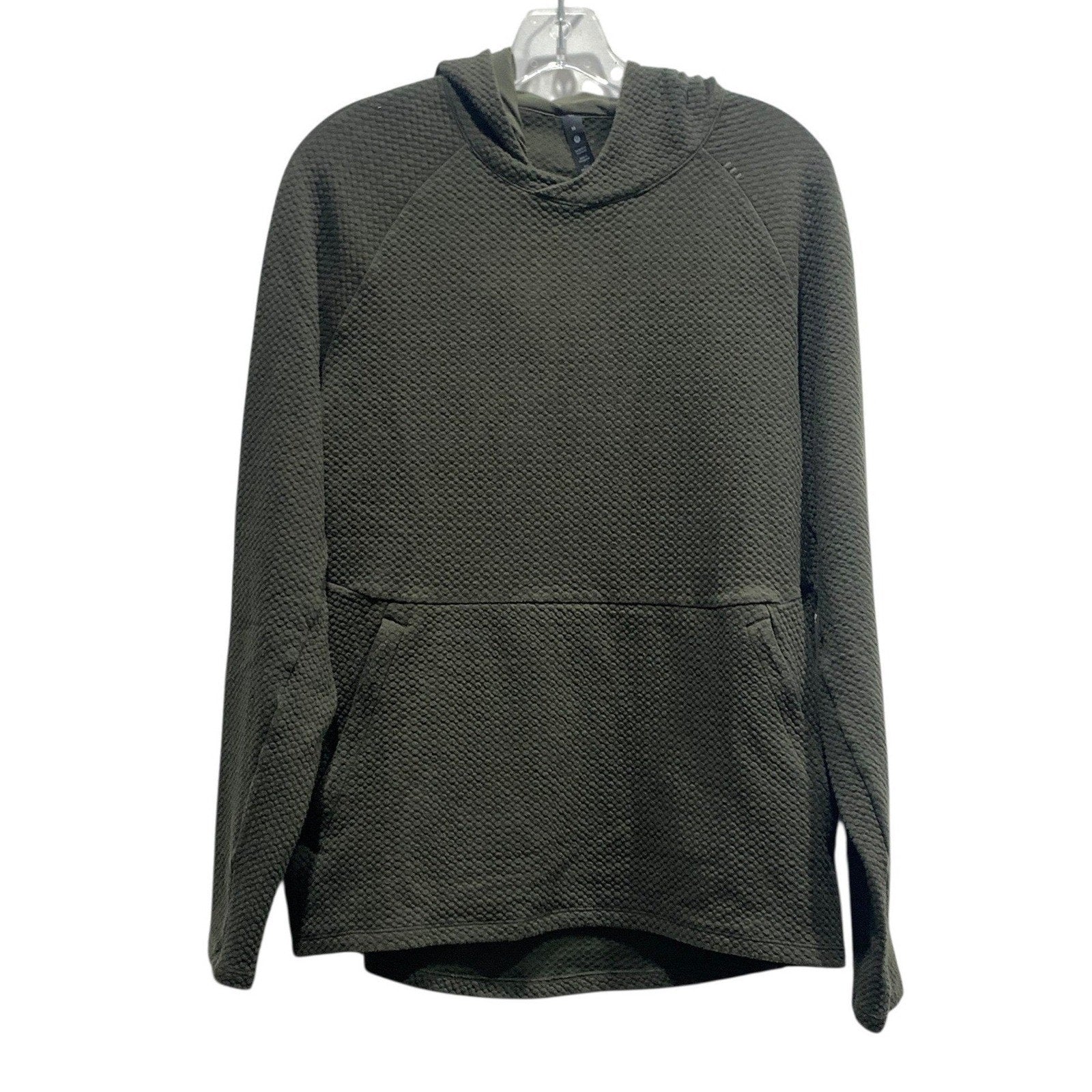 Lululemon At Ease Hoodie Dark Olive Green TexturedMens Medium