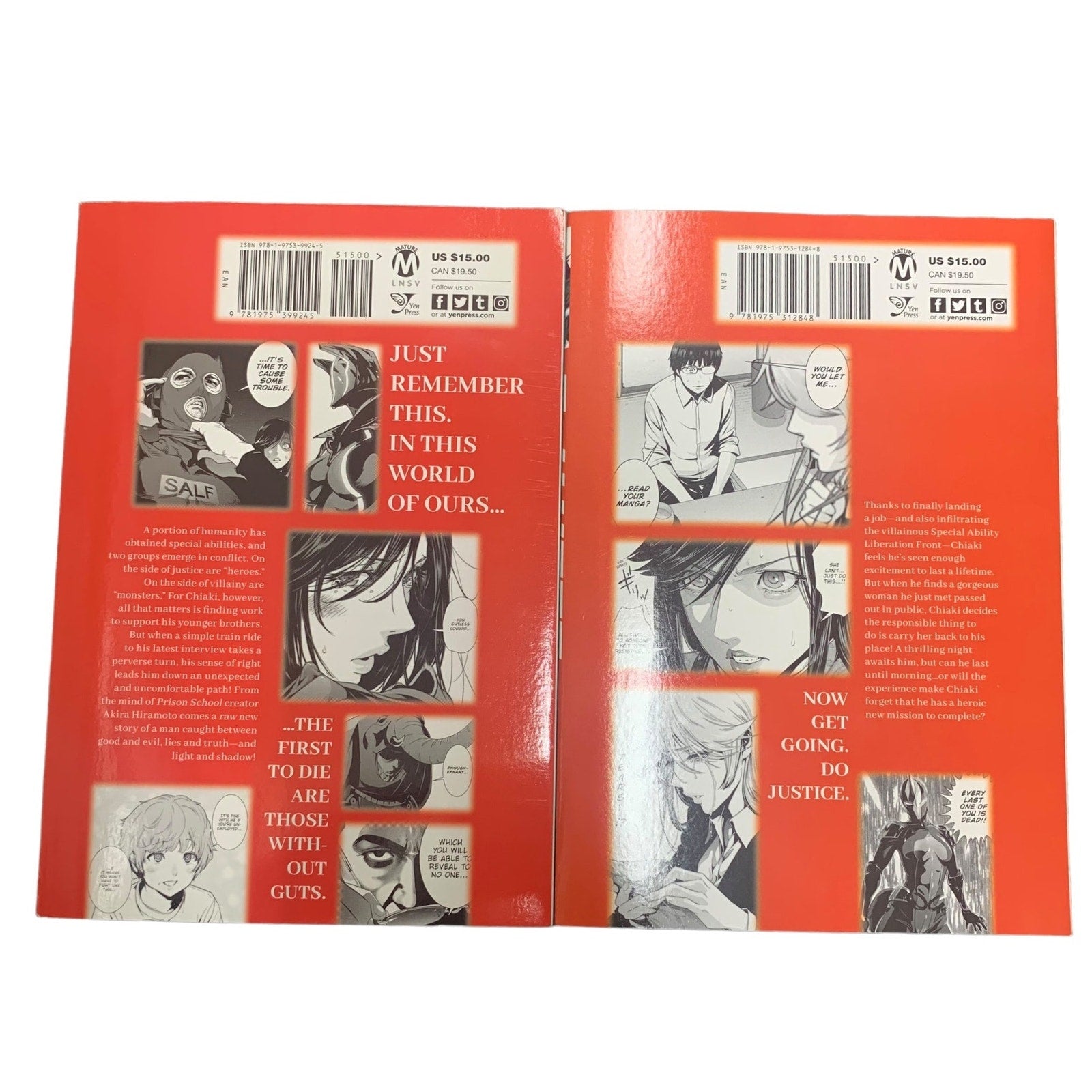 Raw Hero Vol. 1-2 Manga Akira Hiramoto English Yen Press