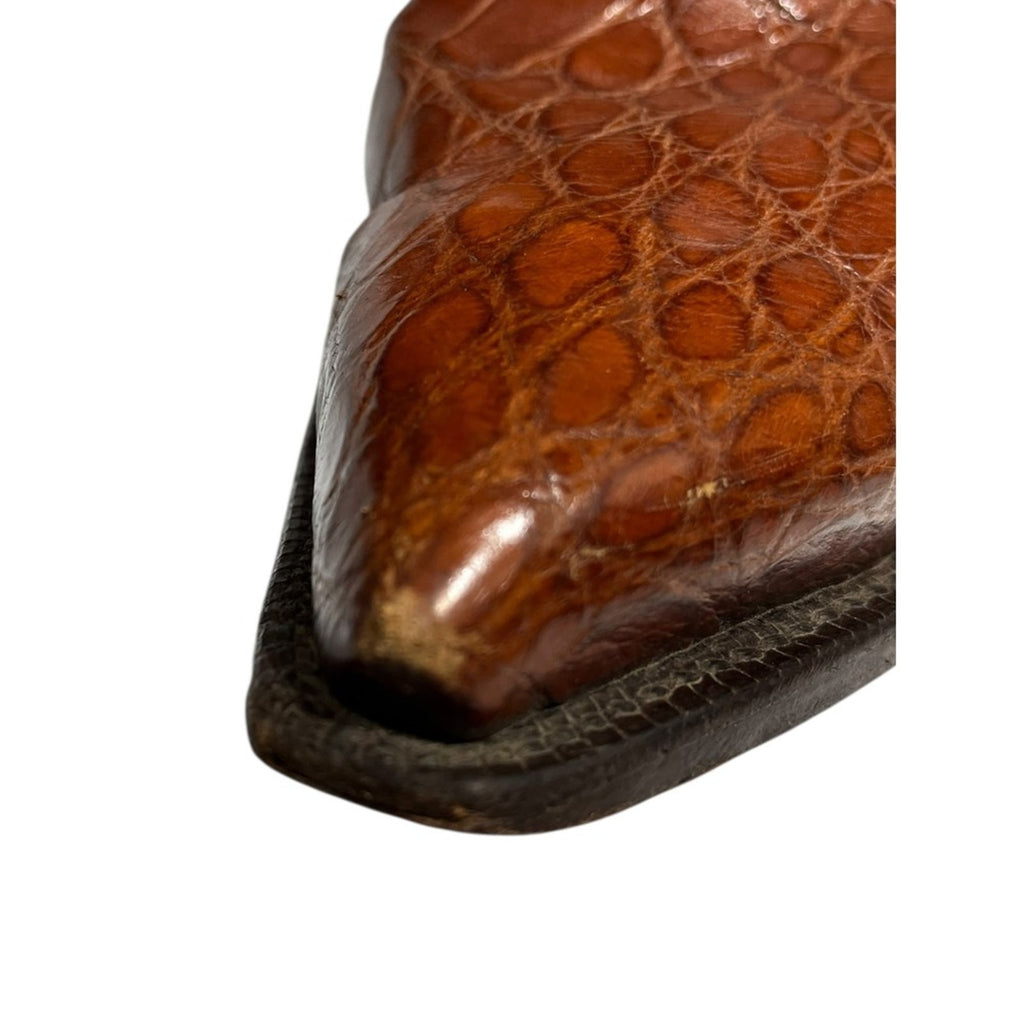 Justin Cognac Belly Alligator Cowboy Boots Men's Crocodile Size 11 EE Western