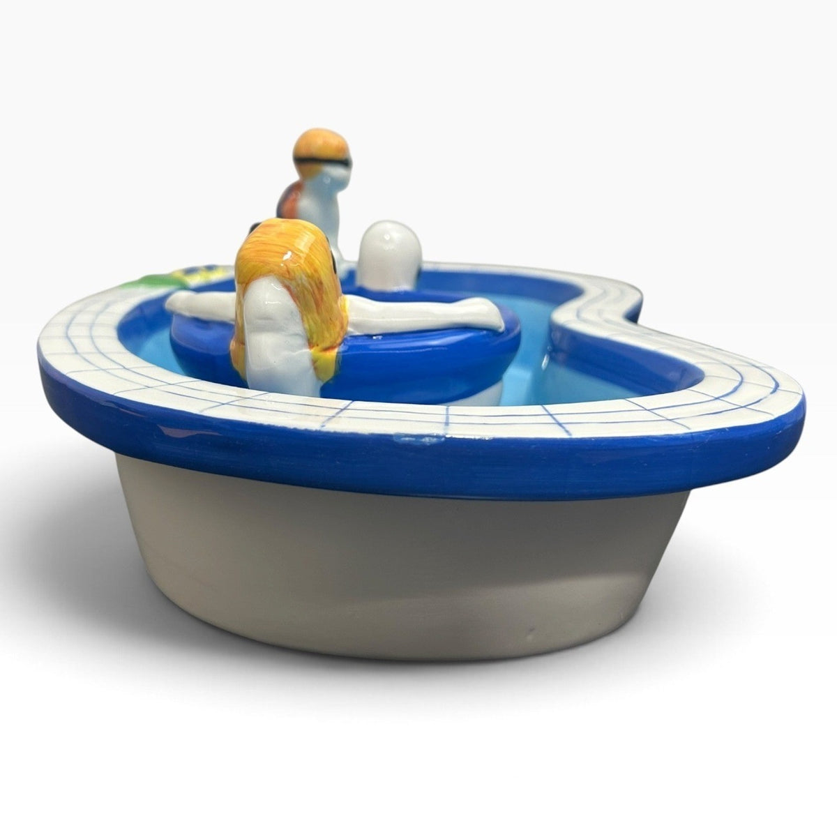 FCW Ceramic Swimming Pool Chip and Dip Set Novelty Summer Party Serving Tray