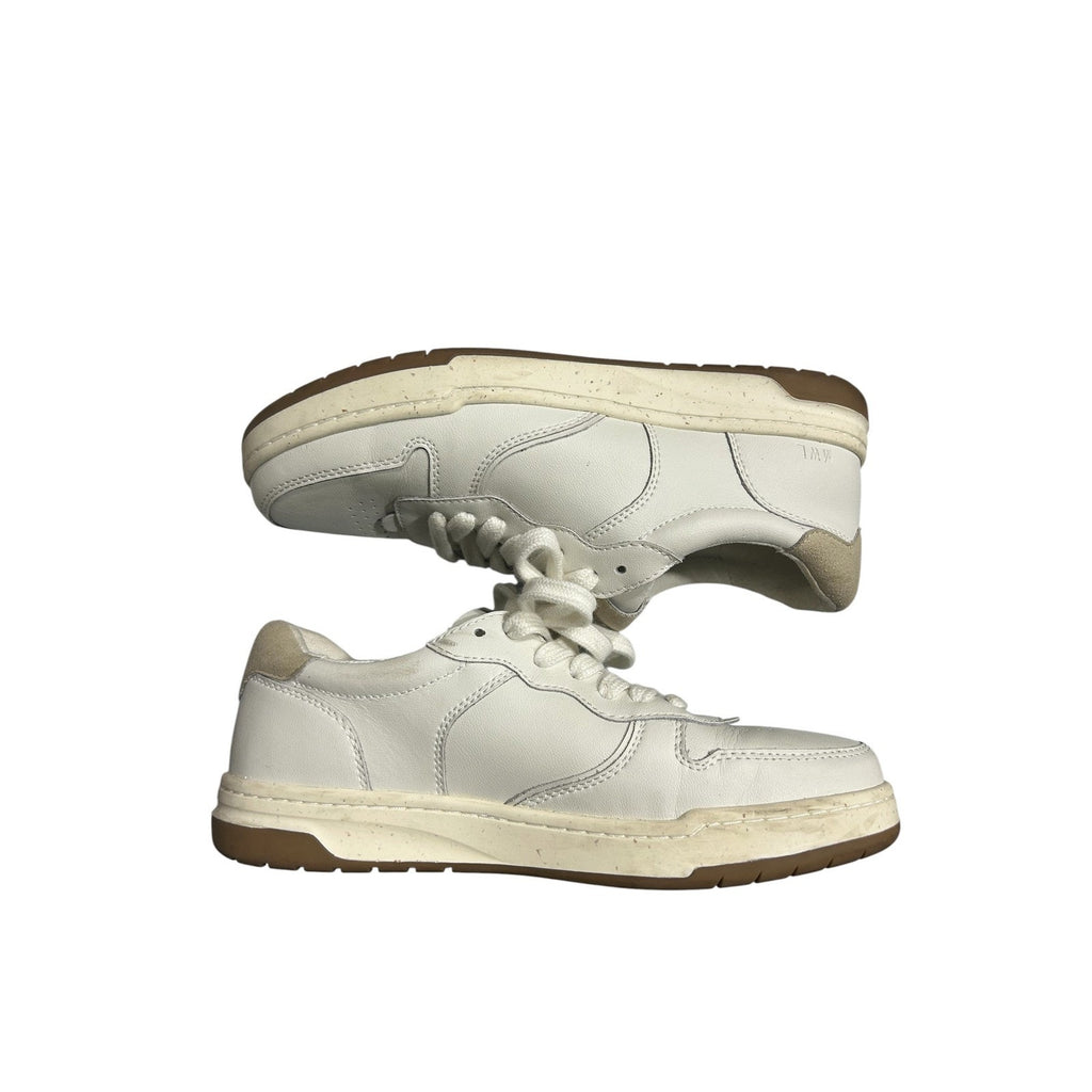 Madewell MWL Court Sneakers White Beige Leather Low Top MC696 Womens 7.5M