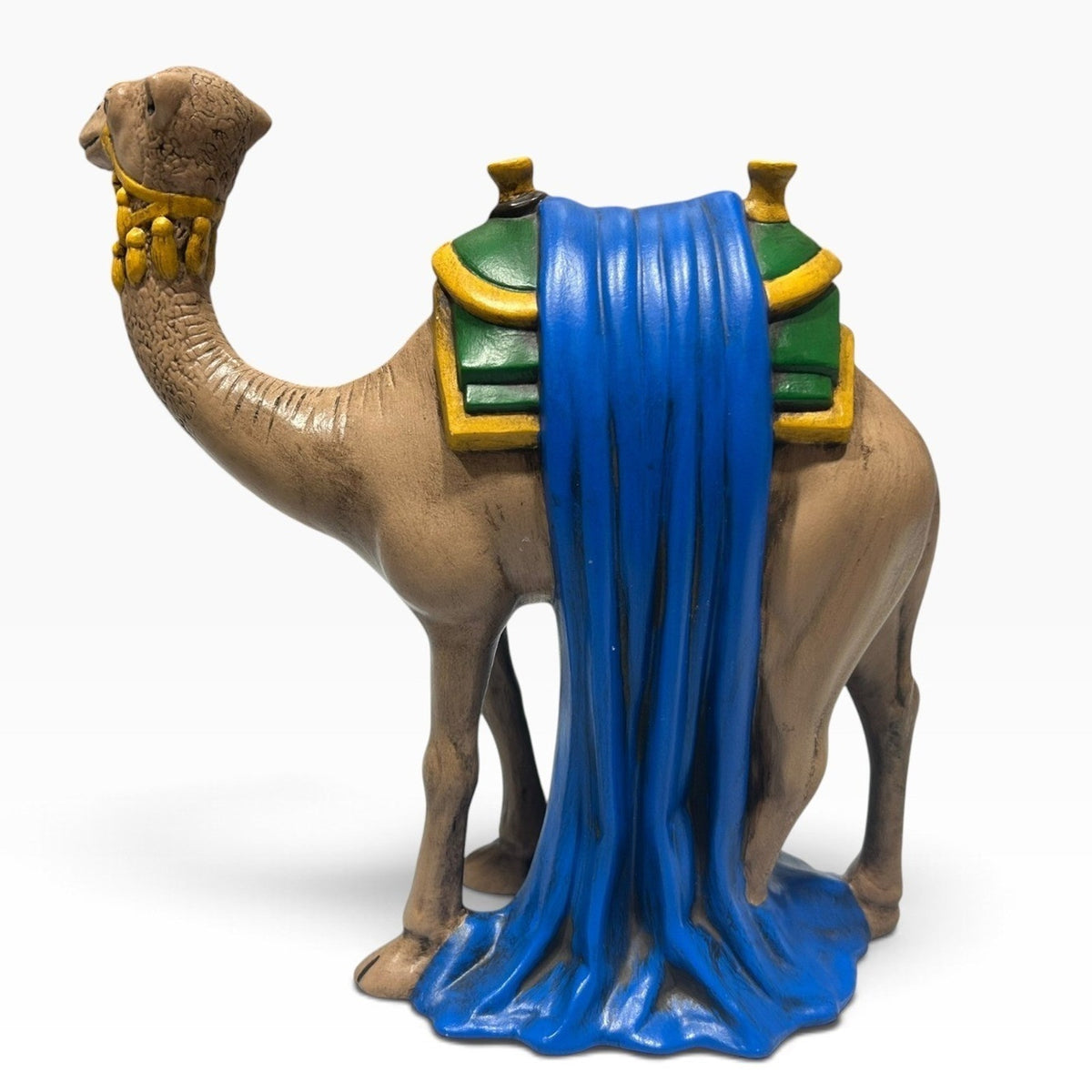 Vintage 1970s Holland Mold Hand Painted Ceramic Camel Figurine 9 Inch Nativity