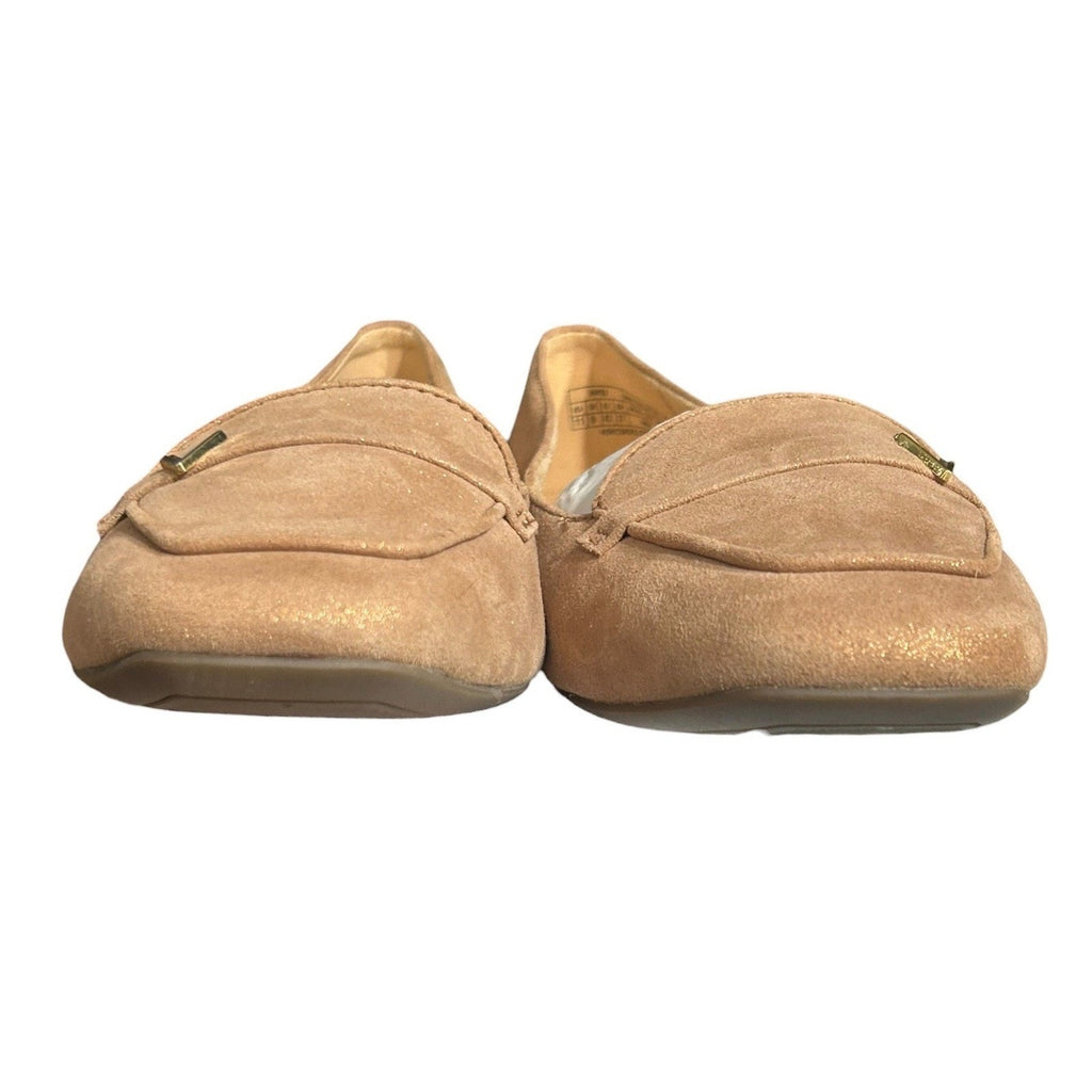 Vionic Hayes Skimmer Loafer Polluted Rose Gold Leather Square Toe Gold V sz 11