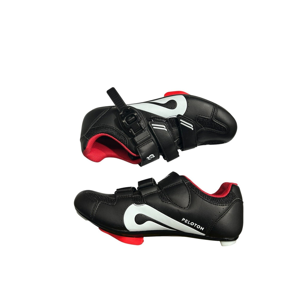 Peloton Cycling Shoes Black White Red EU 38 Look Delta Cleats Indoor Spin Bike