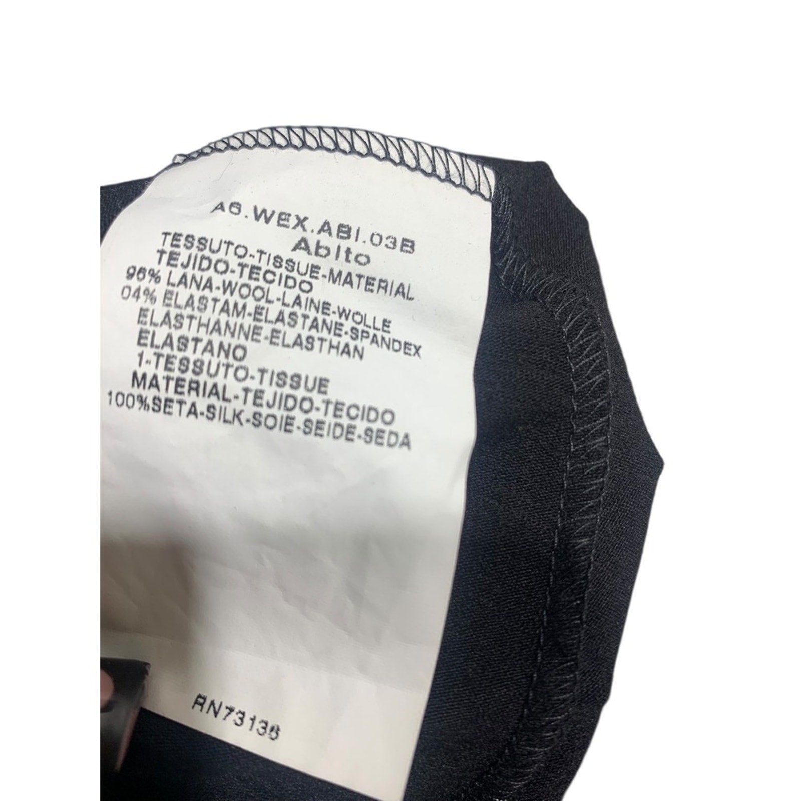 Weekend MaxMara Black Silk Blend Sheer Overlay Dress Made in Italy XL