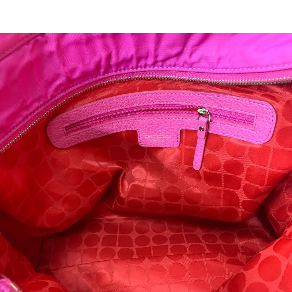 Kate Spade Nylon and Leather Hot Pink Tote