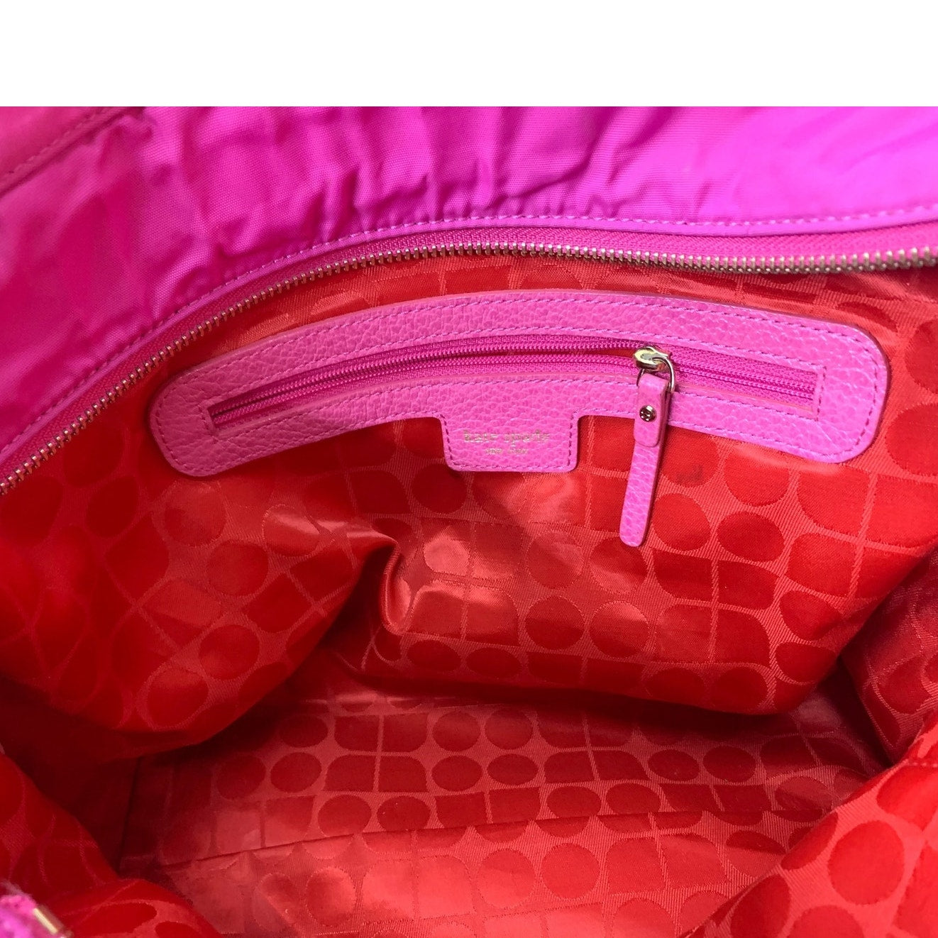 Kate Spade Nylon and Leather Hot Pink Tote