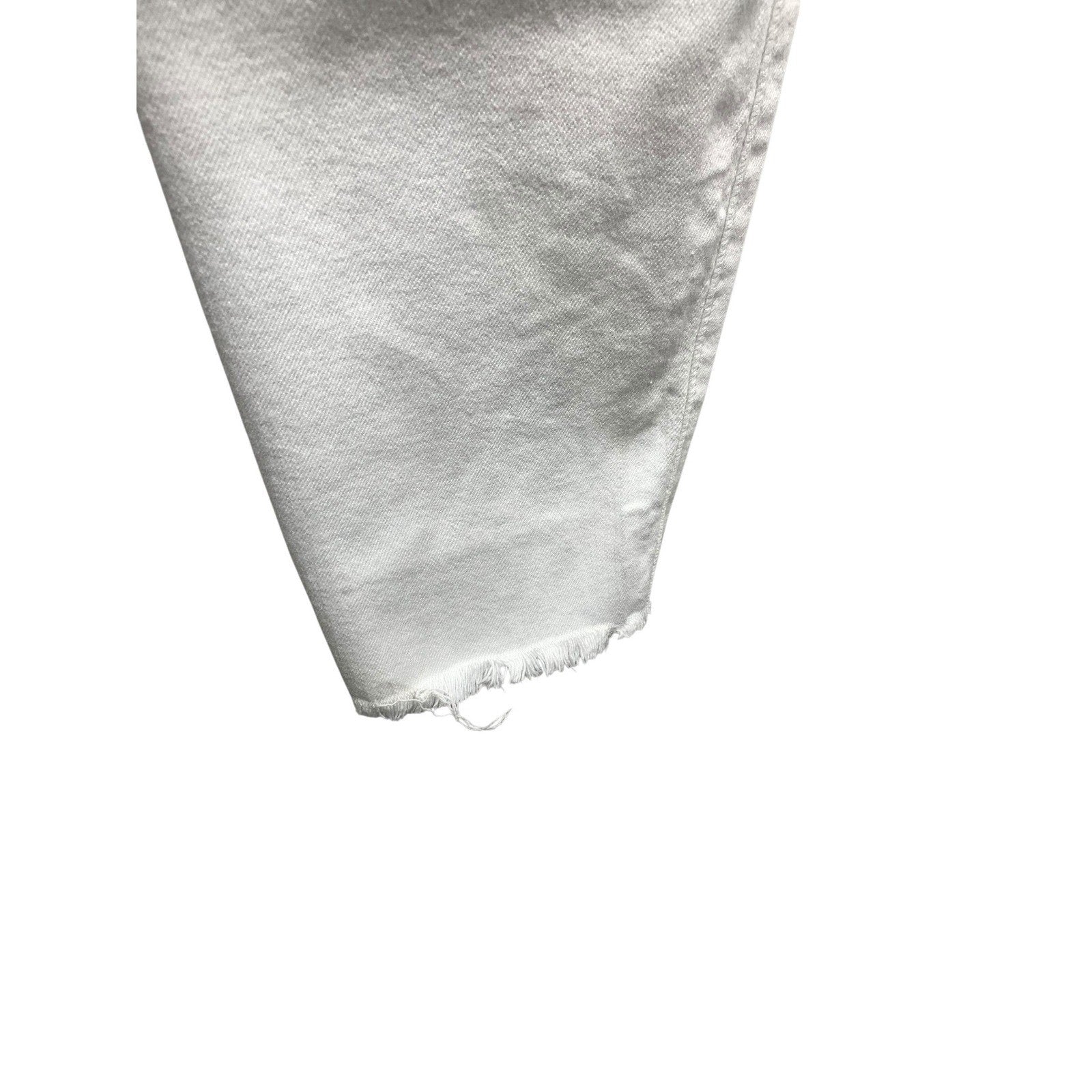 Mother High Waisted Looker Ankle Fray Jeans White Fairest Of Them All Skinny 29