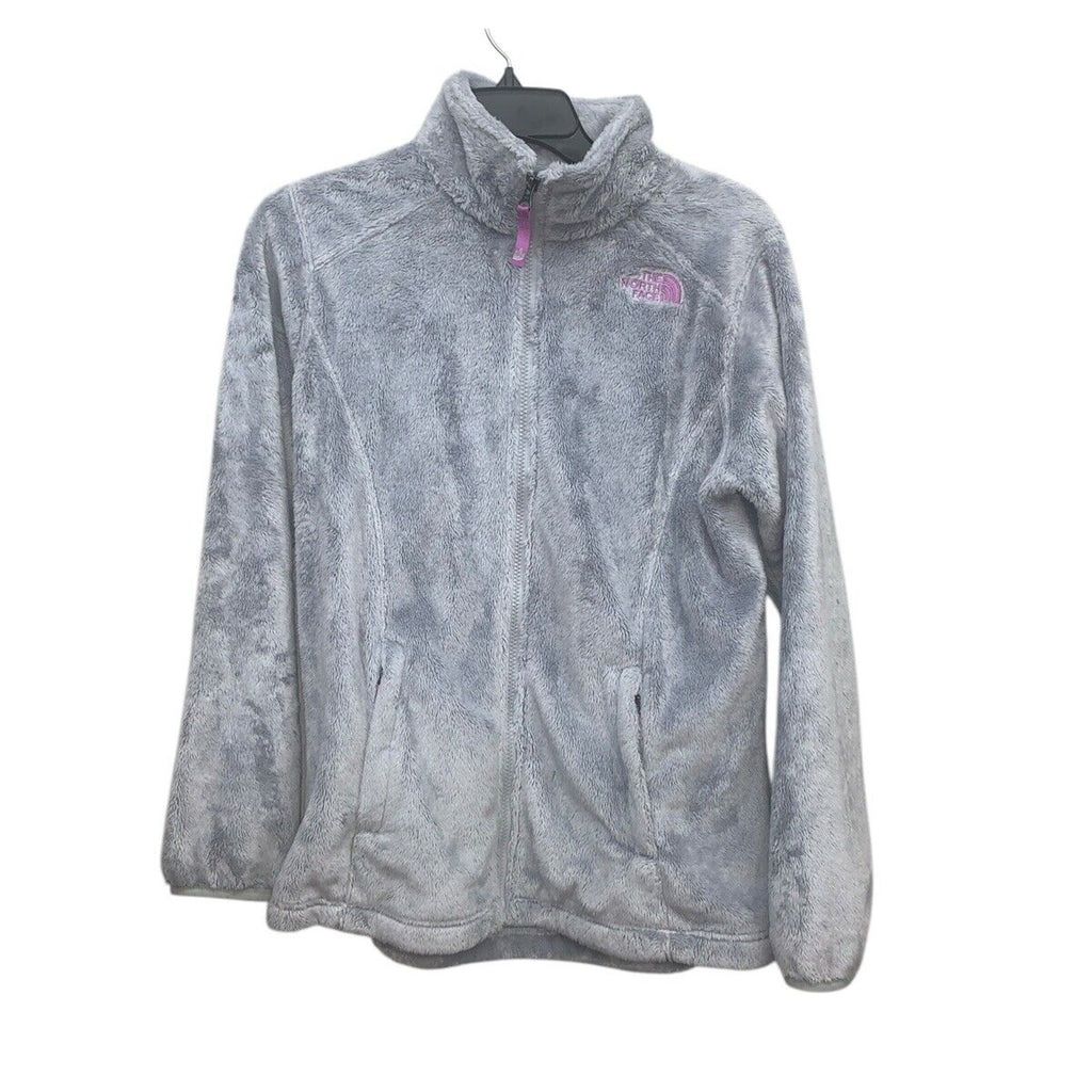 The North Face Jacket Girls Extra Large Gray Full Zip Fleece Pockets Osolita