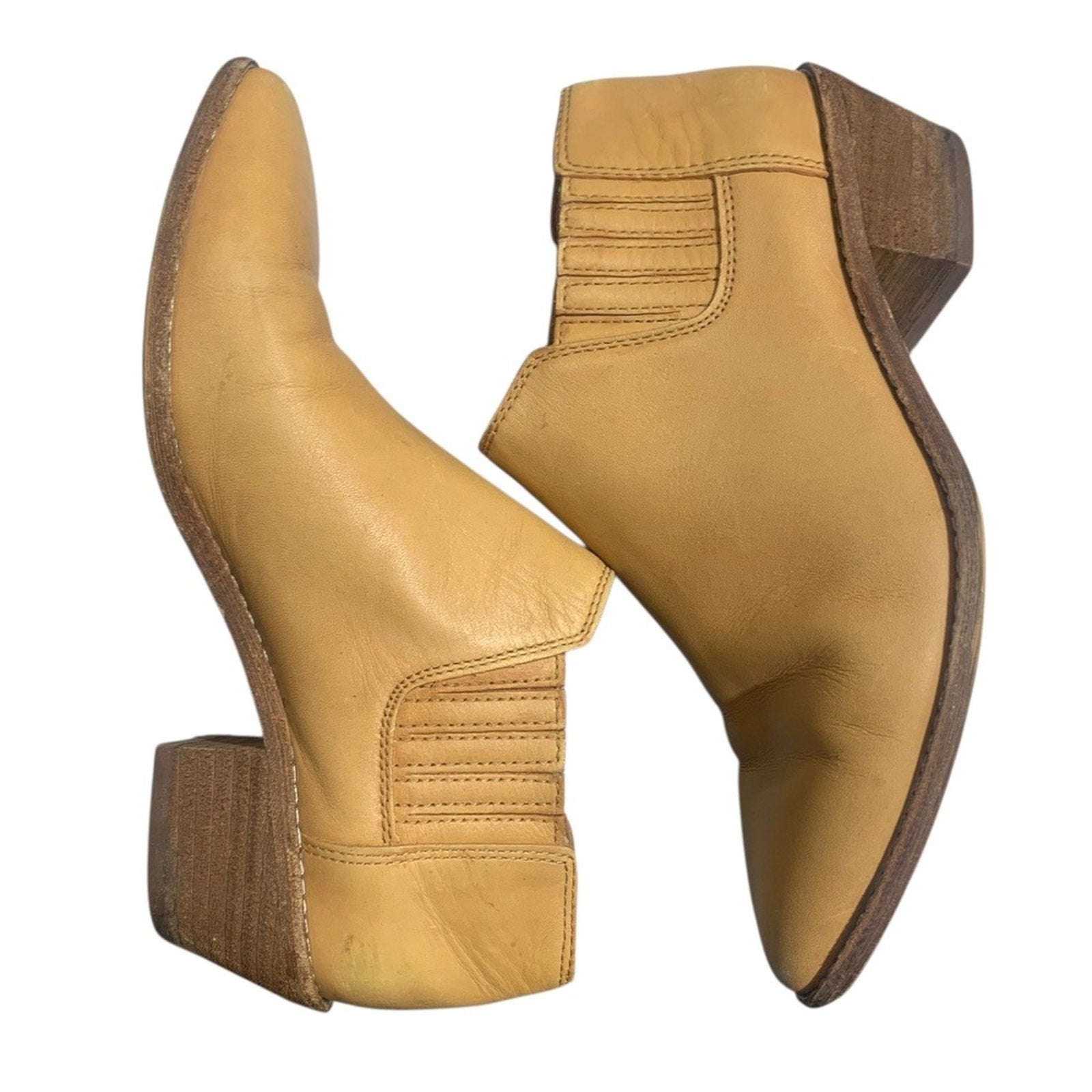 Madewell The Myles Ankle Boot Desert Camel SZ 6 bootie brown tan women cowboy