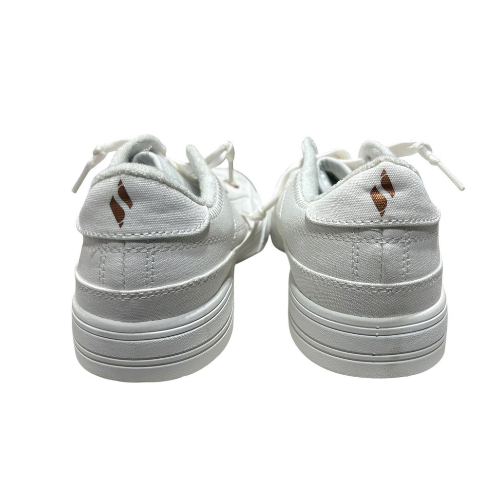 Skechers Arch Fit Arcade Meet Ya White Canvas Sneakers 177190W Womens 8 Wide