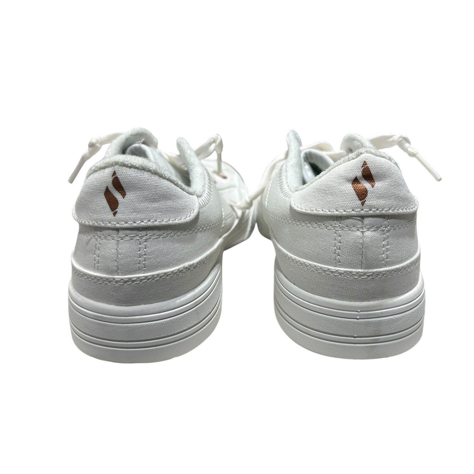 Skechers Arch Fit Arcade Meet Ya White Canvas Sneakers 177190W Womens 8 Wide