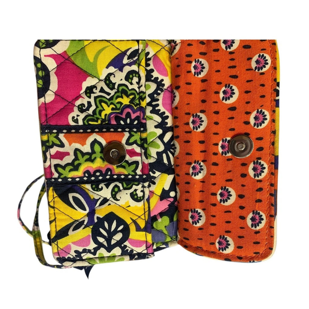 Vera Bradley Wristlet Wallet Zip Around Travel Card Holder Organizer Multi Color