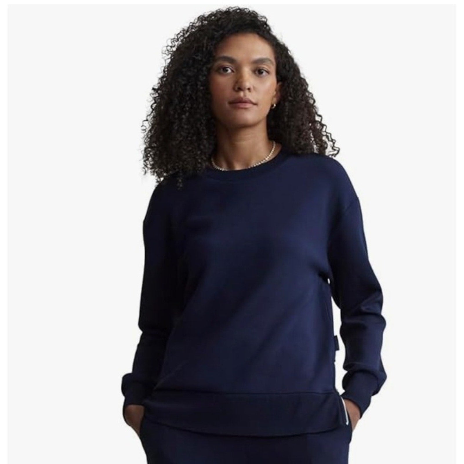 Varley Gabriella Sweatshirt Navy Blue DoubleSoft Crewneck Women's Small
