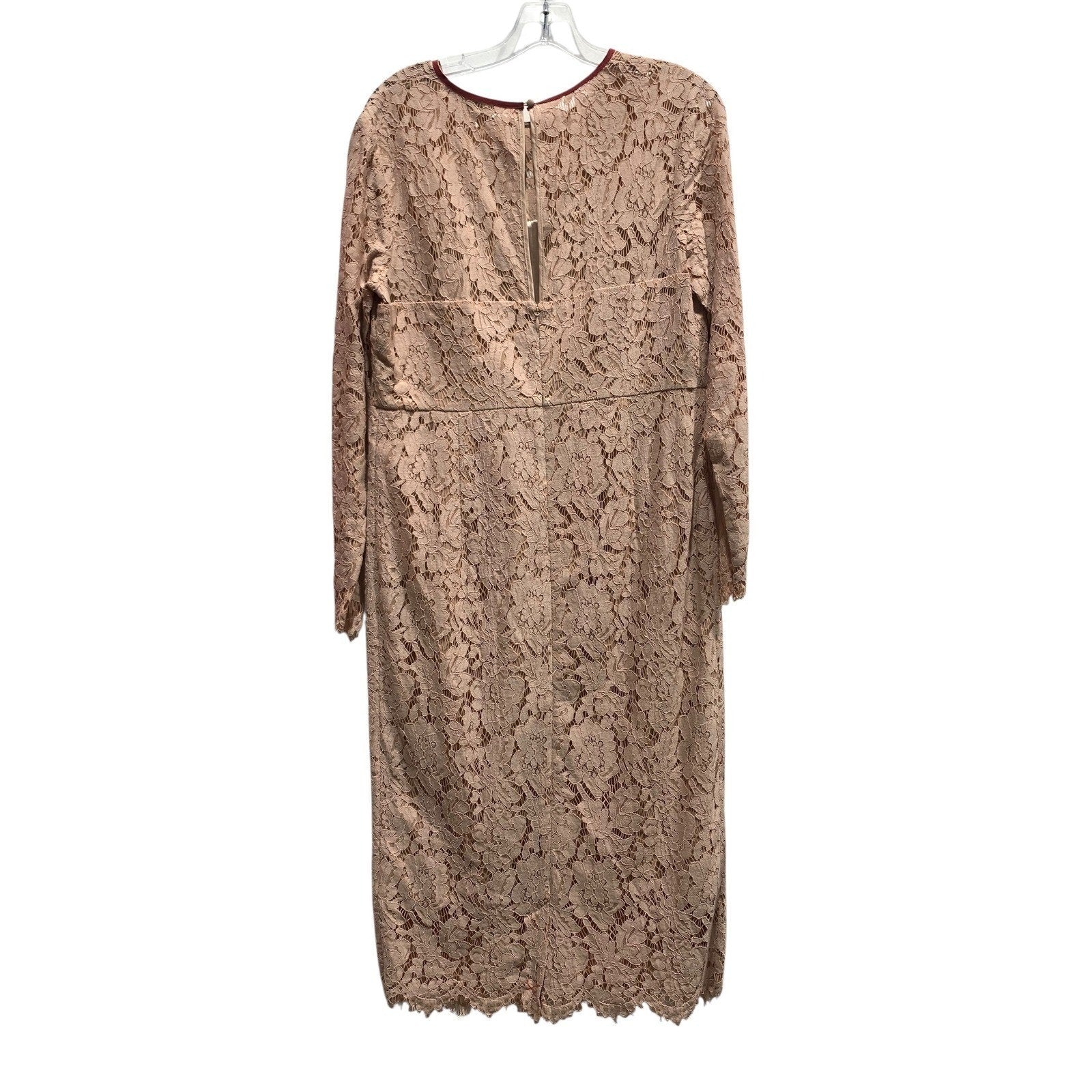 Boden Women Pink Floral Lace Long Sleeve Romanic Classic Modest Chic Sz US L Mid