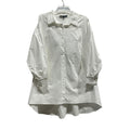 Walter Baker White Cotton Smocked Back High-Low Tunic Shirt Blouse Plus Size 2X