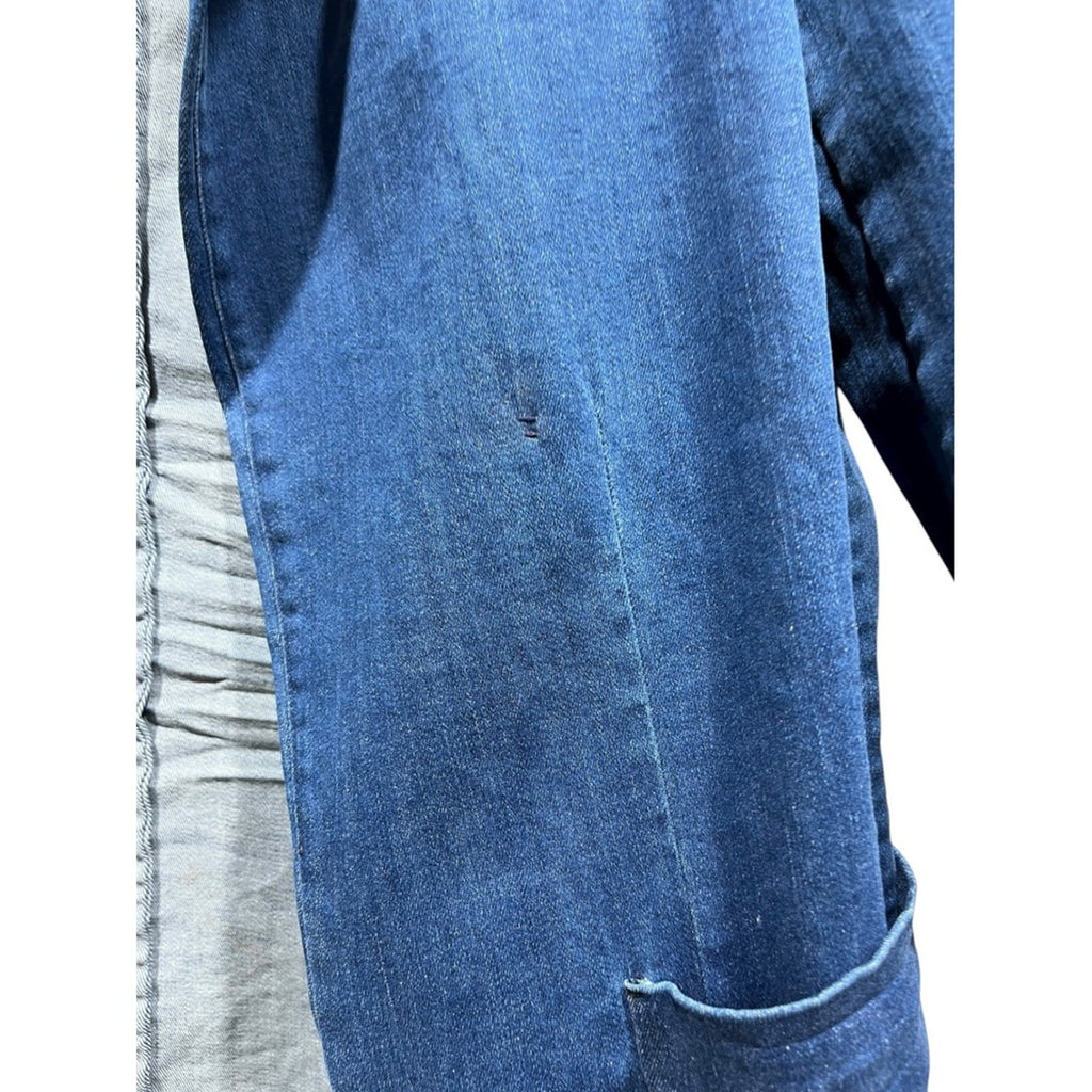 Frank & Eileen Denim Blazer Jacket Est 1947 Blue Cotton Medium M