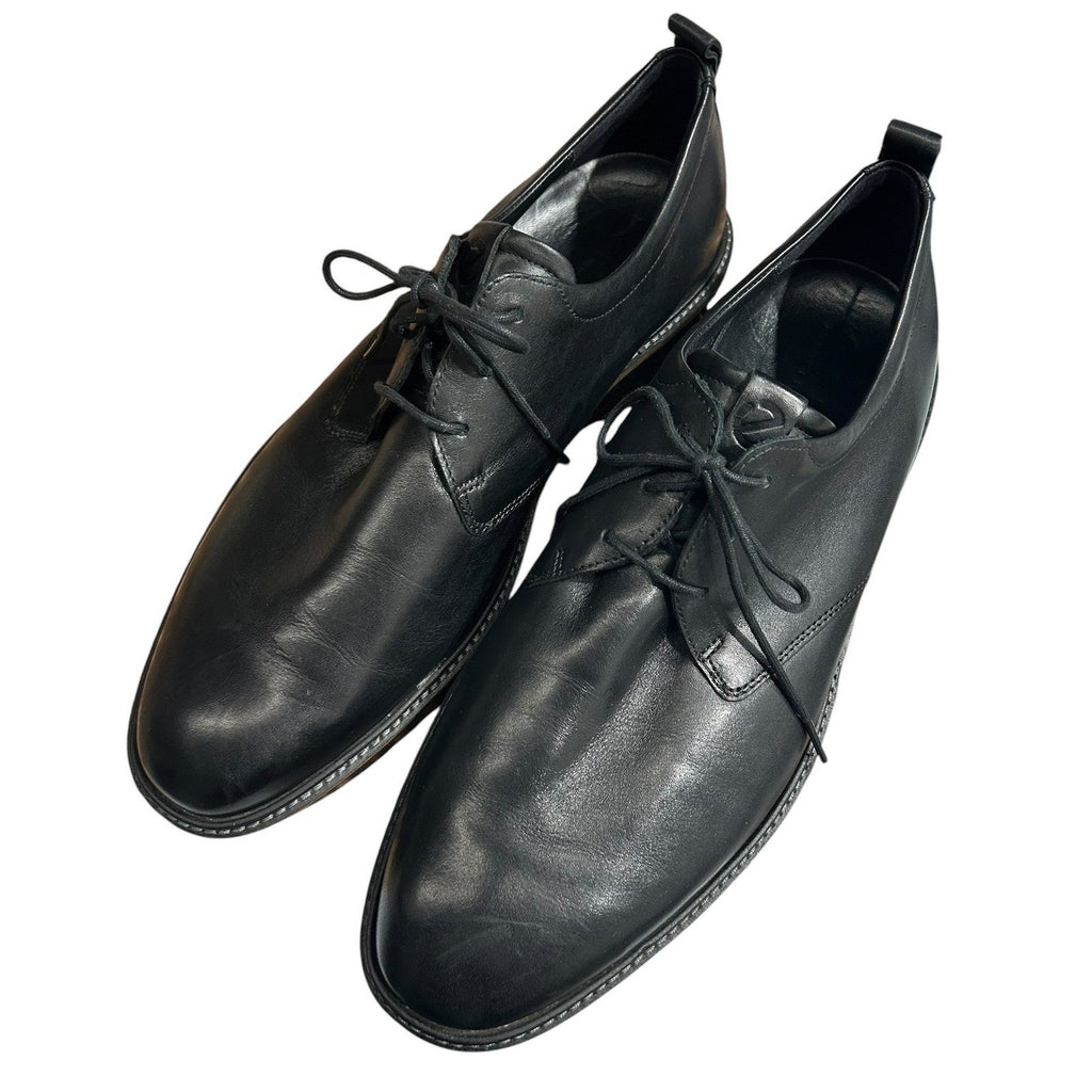 ECCO ST.1 Hybrid Lite Mens Black Leather Plain Toe Derby Shoes EU 47 US 13