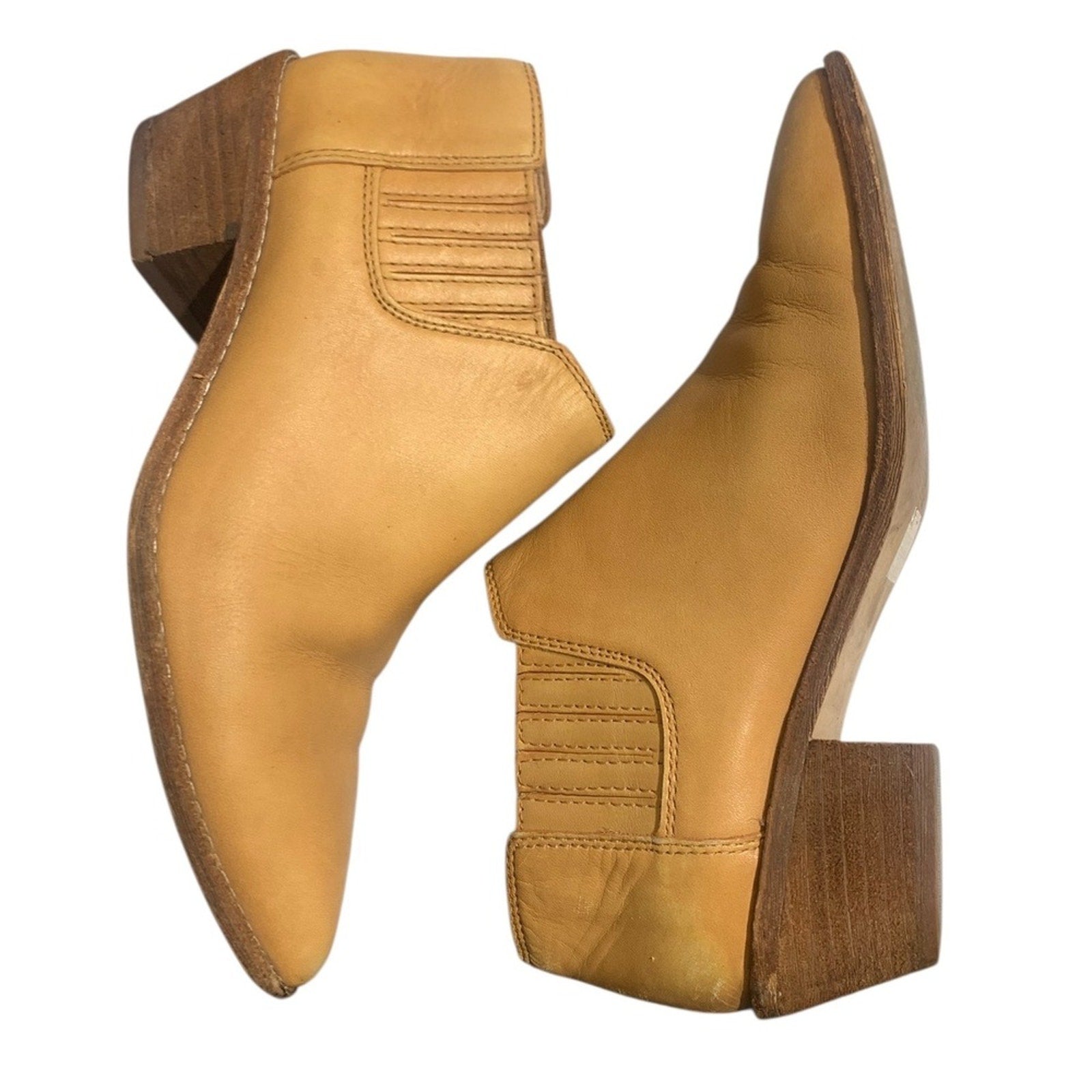 Madewell The Myles Ankle Boot Desert Camel SZ 6 bootie brown tan women cowboy