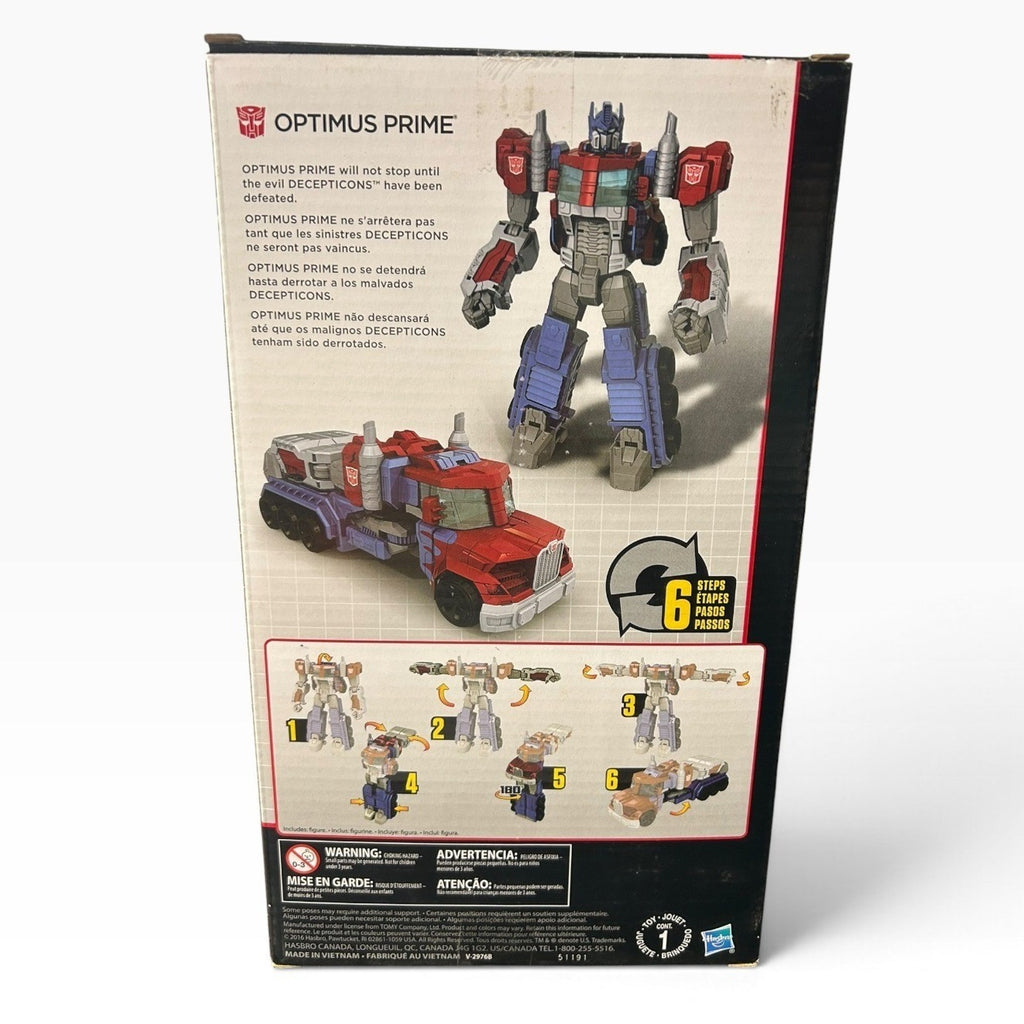 Hasbro Transformers Generations Optimus Prime 6 Step Action Figure Red Blue New