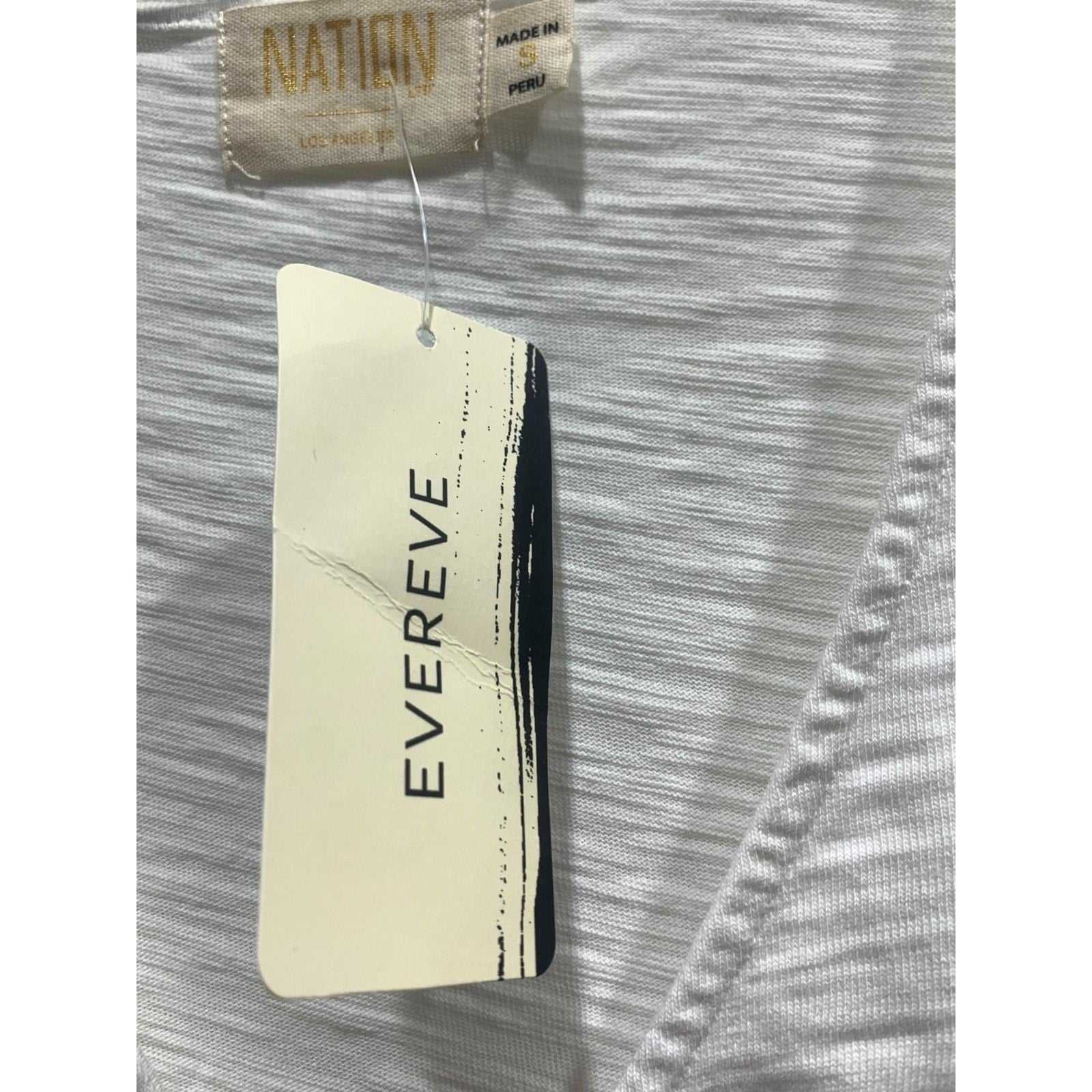 Nation Ltd Drew Gathered Romantic Tee Small White Puffed Sleeves Feminine Peru