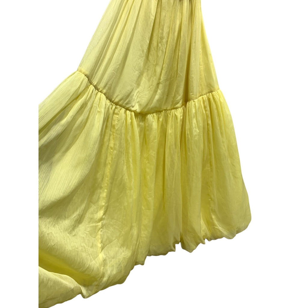 Hello Molly Unforgettable Style Strapless Maxi Dress Yellow US 2 Summer