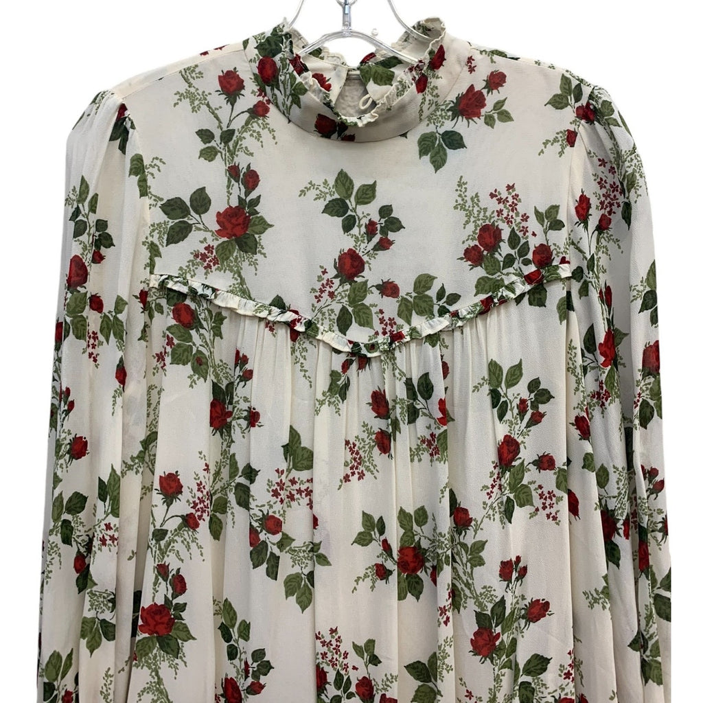REFORMATION Jourdan Dress Ivory/Floral SZ Small BabyDoll