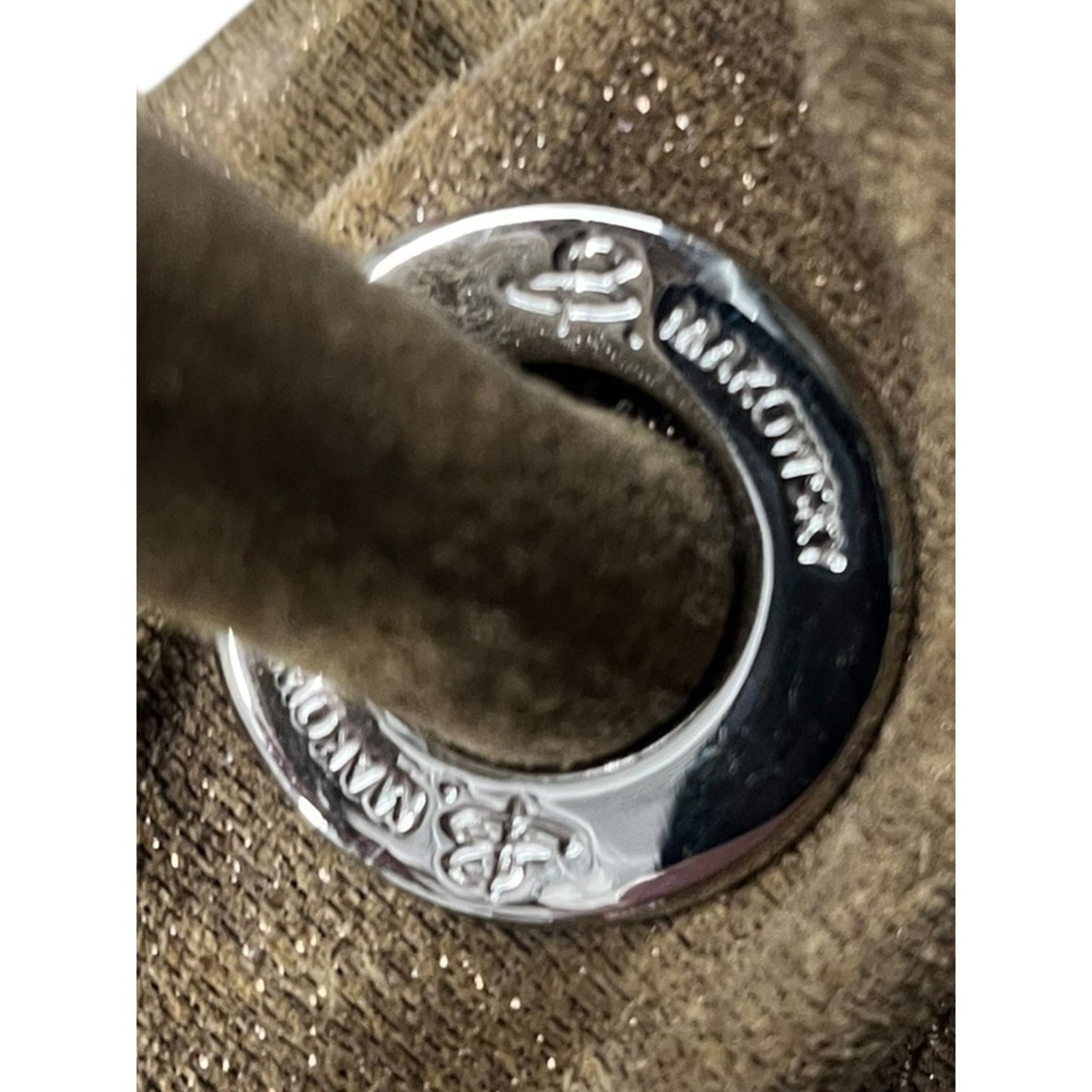 Makowsky Designer Tan Canvas Leather Trim Satchel Shoulder Bag Convertible