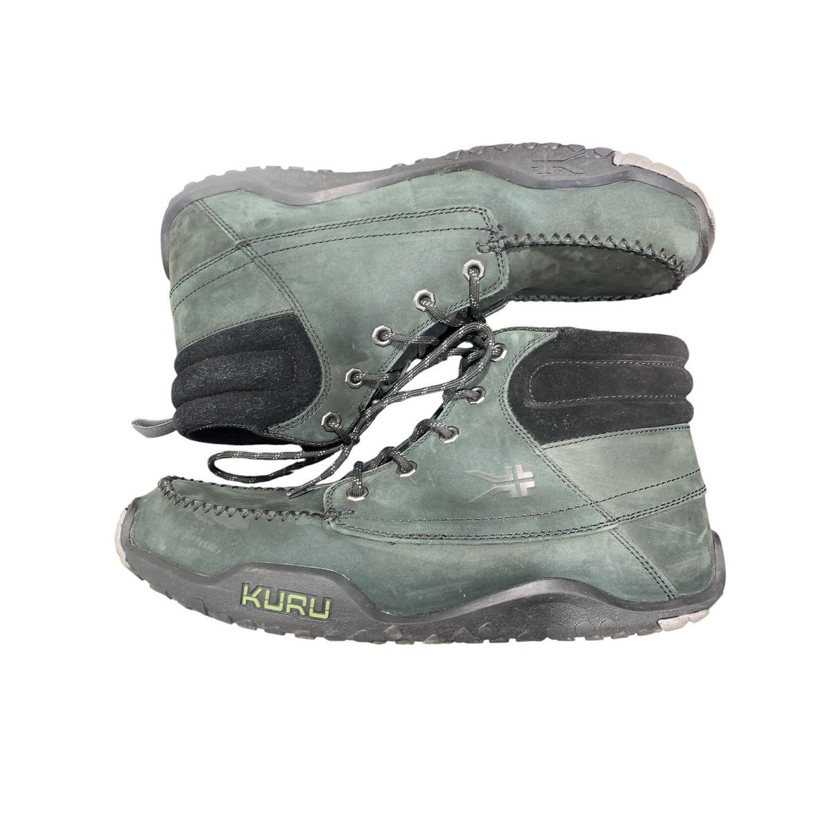 Kuru Quest Forest Green Nubuck Leather Orthopedic Hiking Boots Gorpcore Mens 13