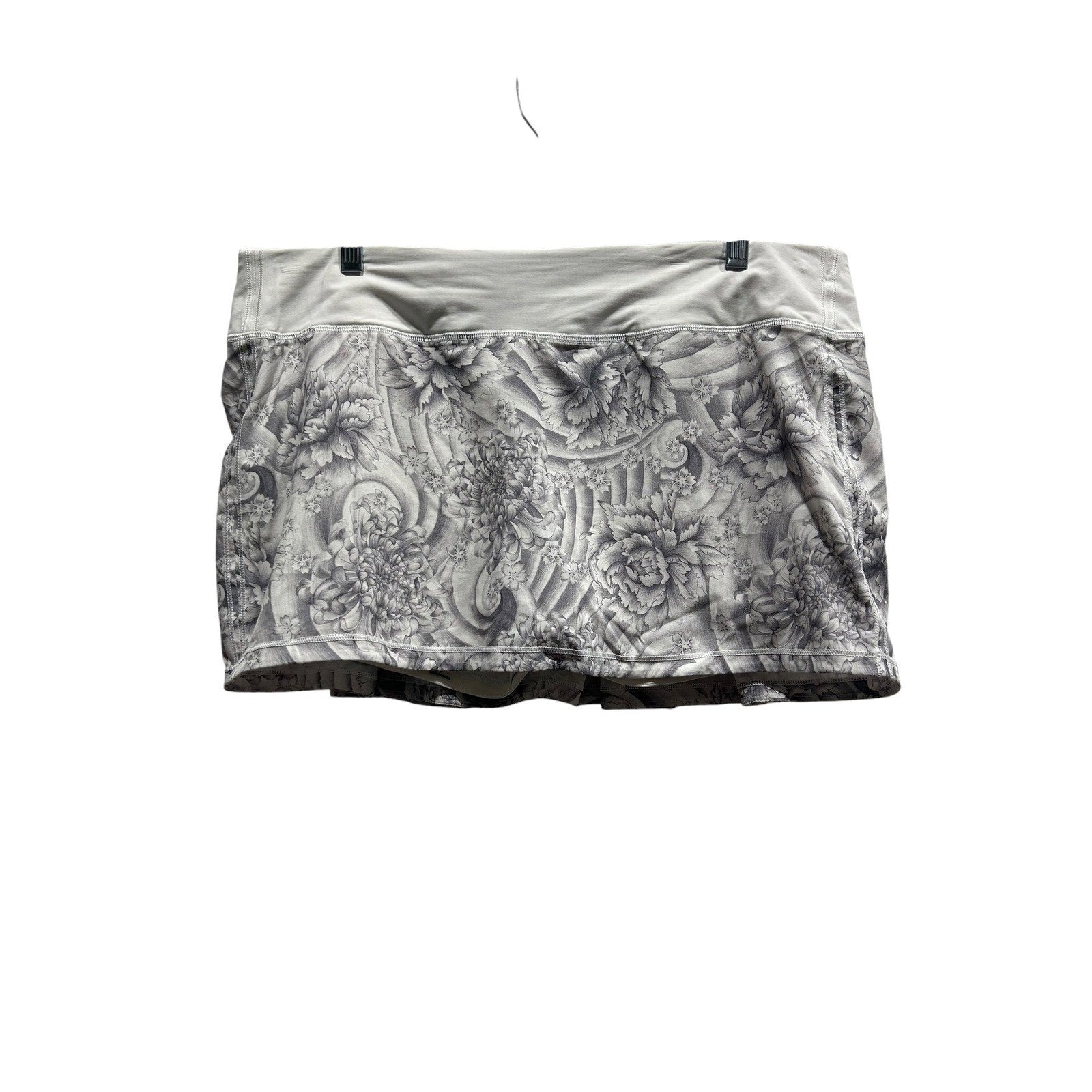 Lululemon Pace Rival Skirt Reg Grey Mini Twine White Athletic Skort Pocket 12