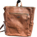 Freshly Picked Brown Croc Embossed Vegan Leather Classic Diaper Bag Backpack