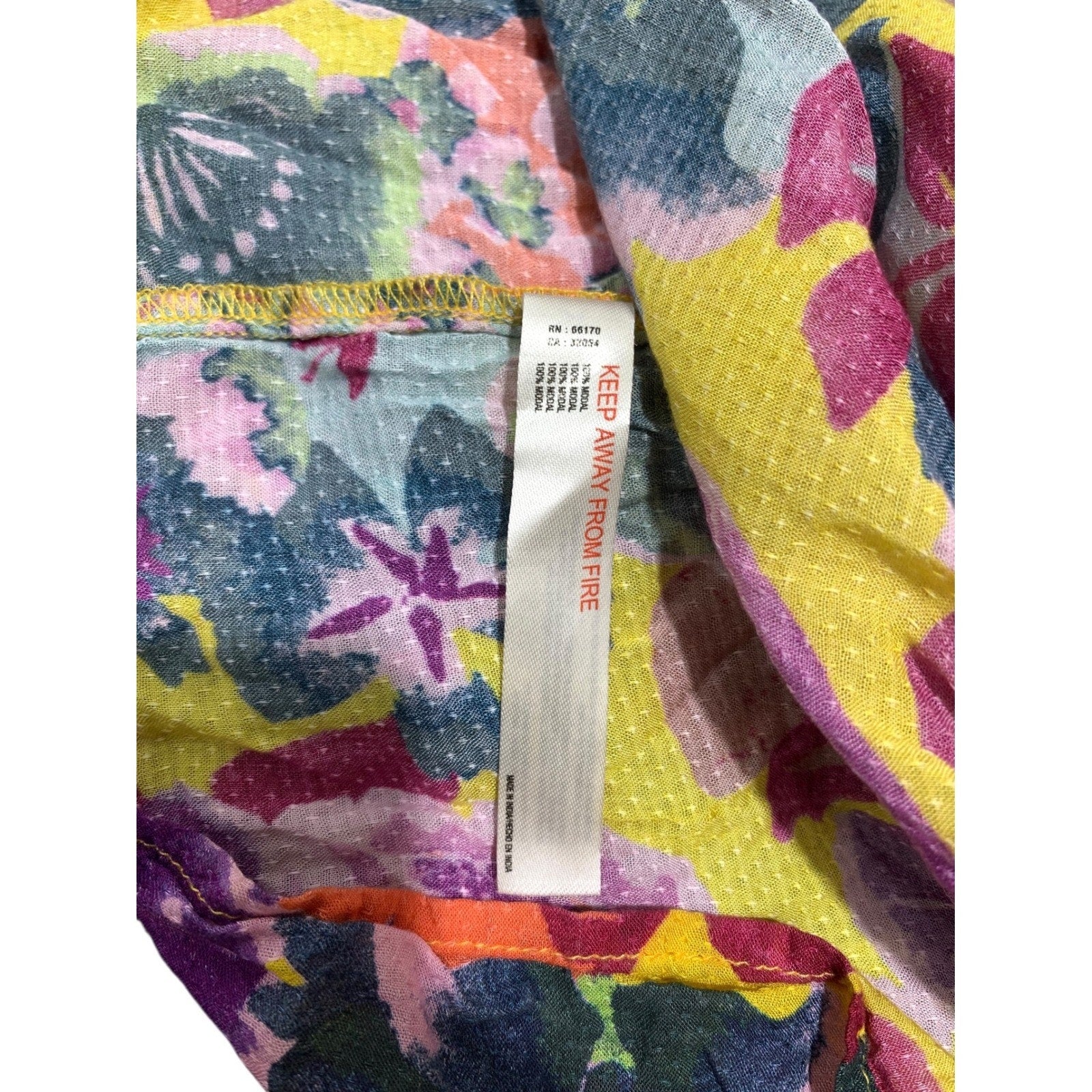 Anthropologie Printed Maxi Dress Cover Up Womens Medium Multi Color Strappy Back