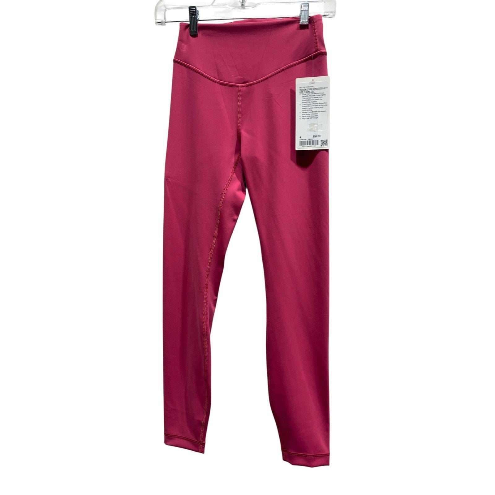 Lululemon Wunder Under SmoothCover HR Tight 25 Rose Blush Pink LW5FV8S Size 4