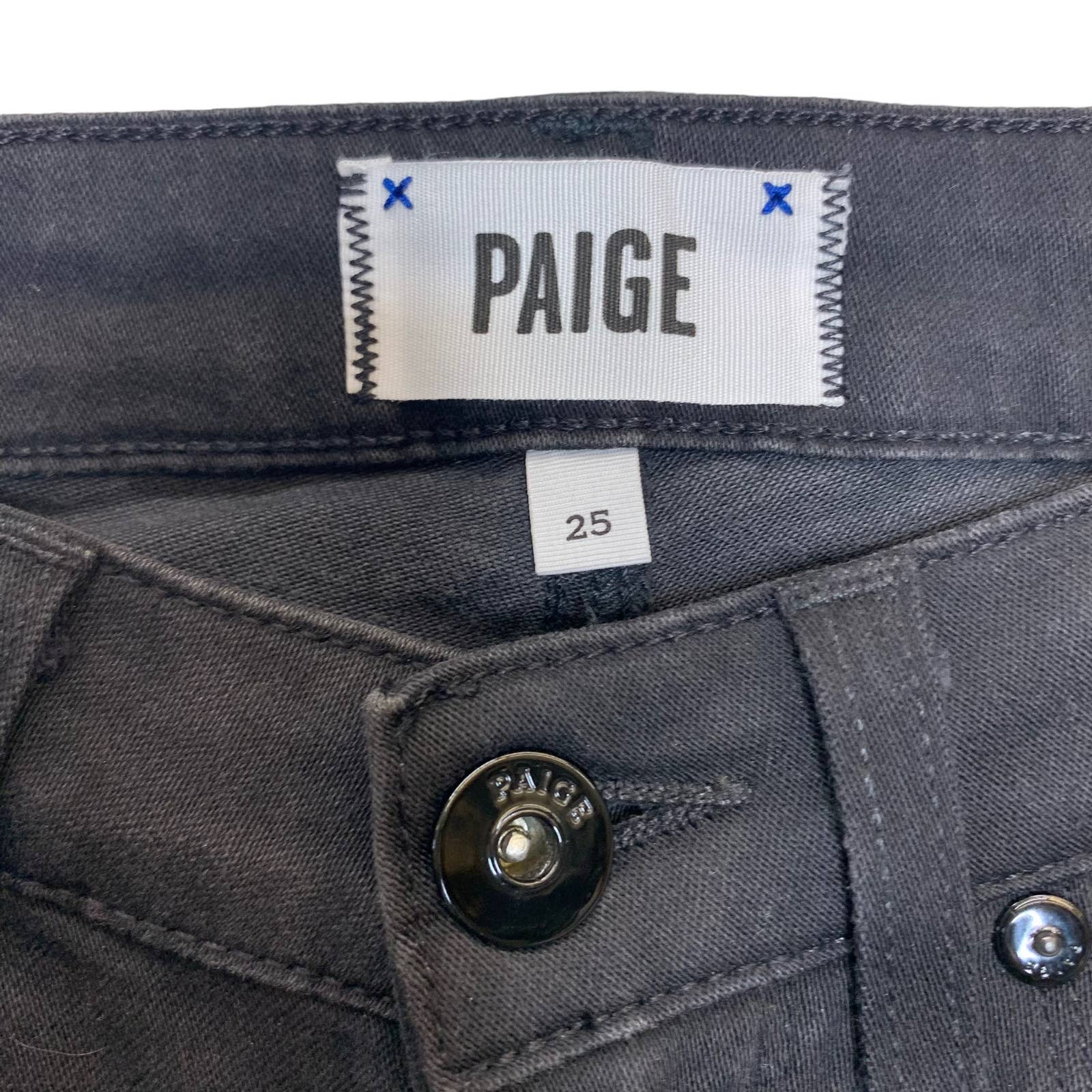 Paige Verdugo Ultra Skinny Embellished Black Jeans NWT SZ 25